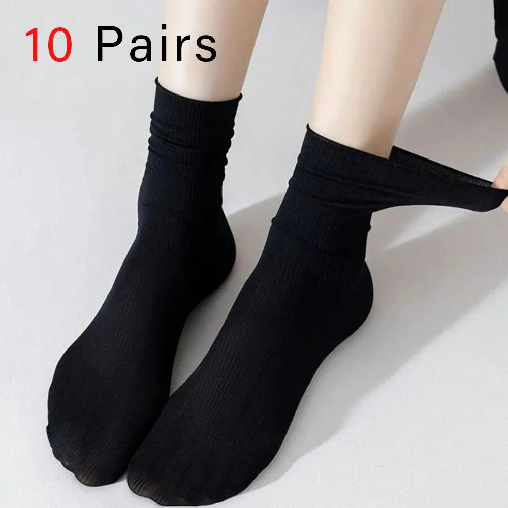 10 Pairs Women Mid Length Casual Socks