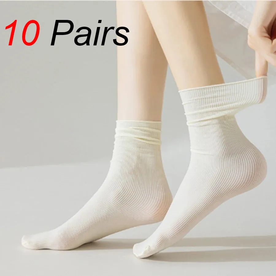10 Pairs Women Mid Length Casual Socks
