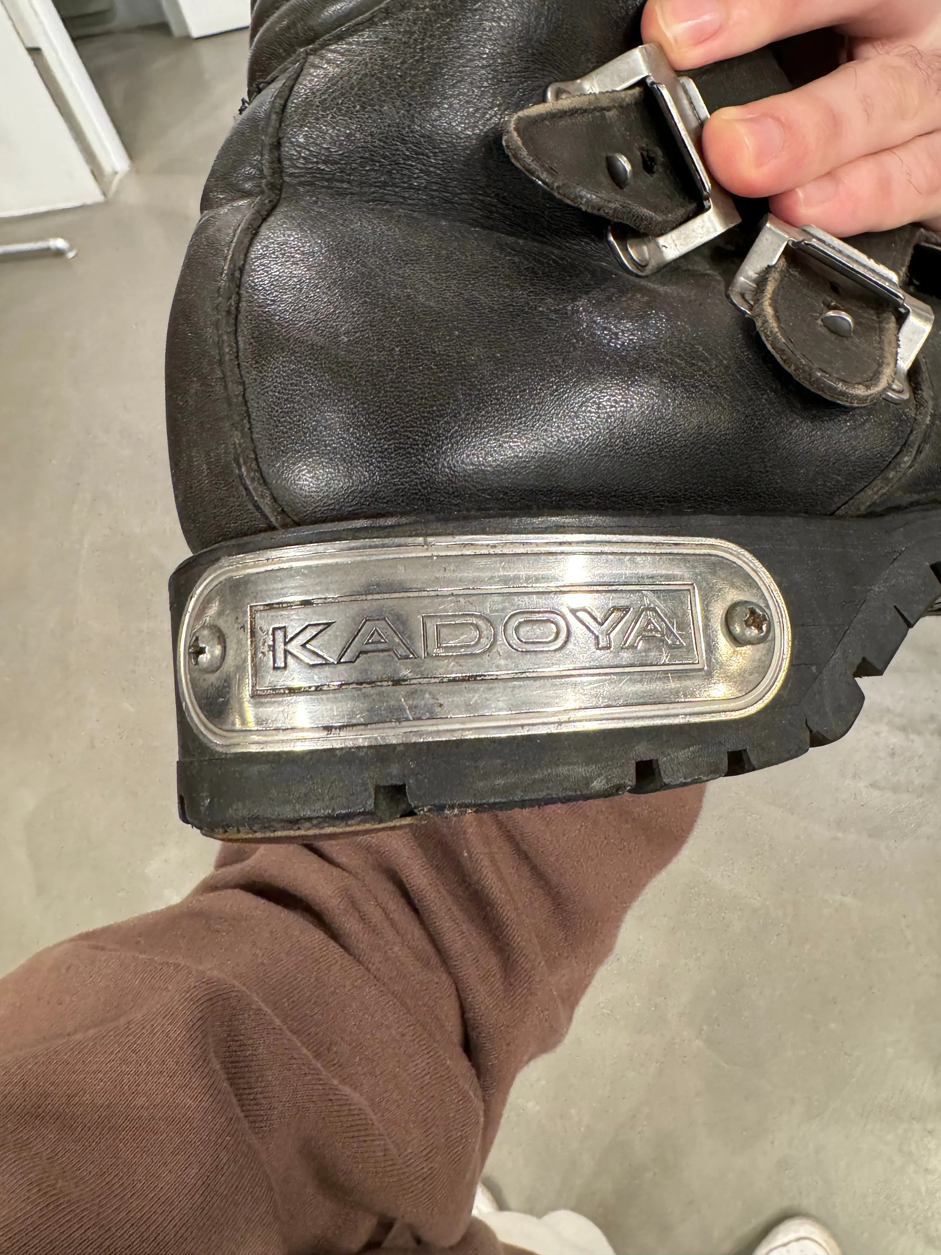 1990s Kadoya armored biker boots