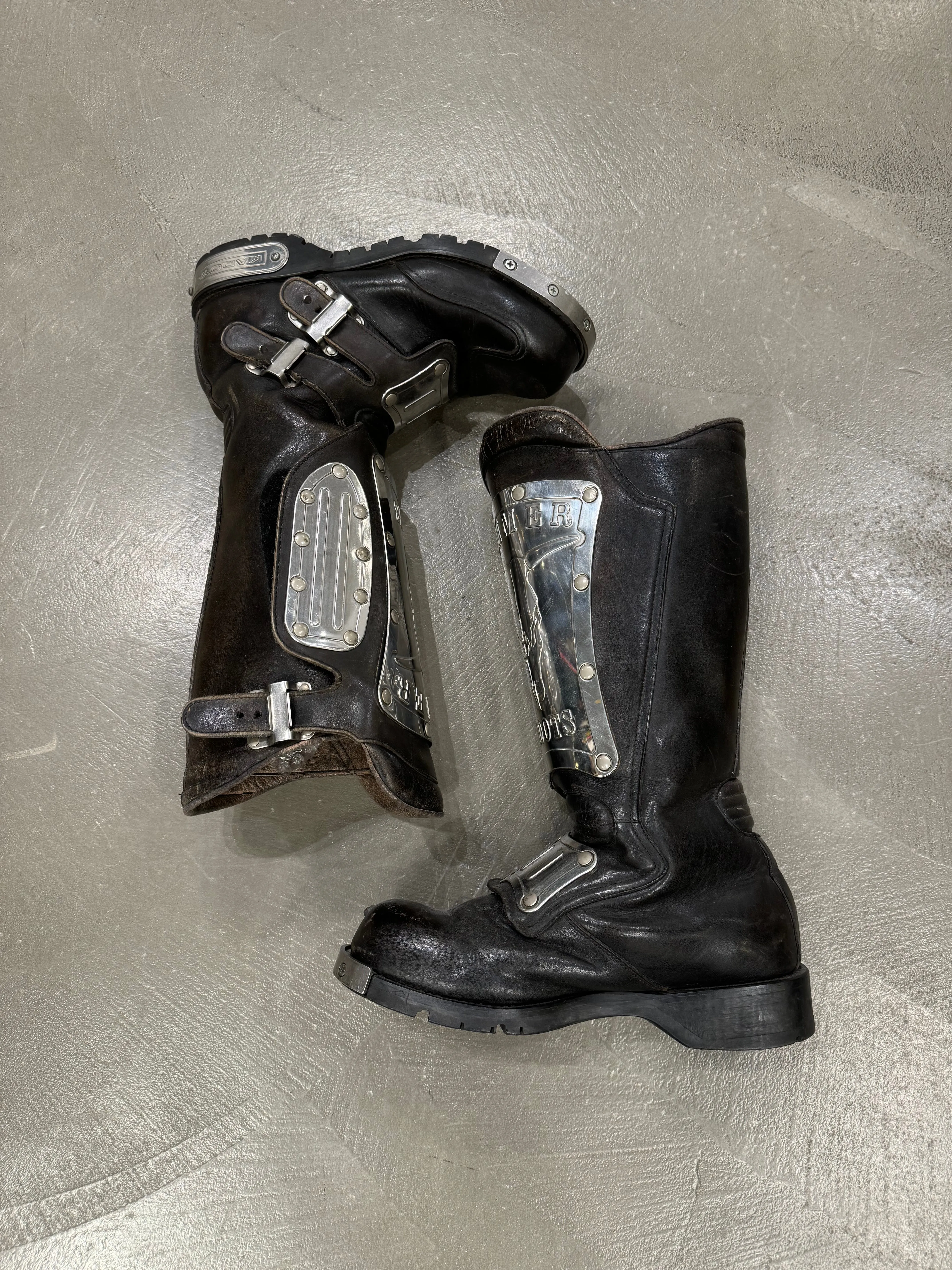 1990s Kadoya armored biker boots