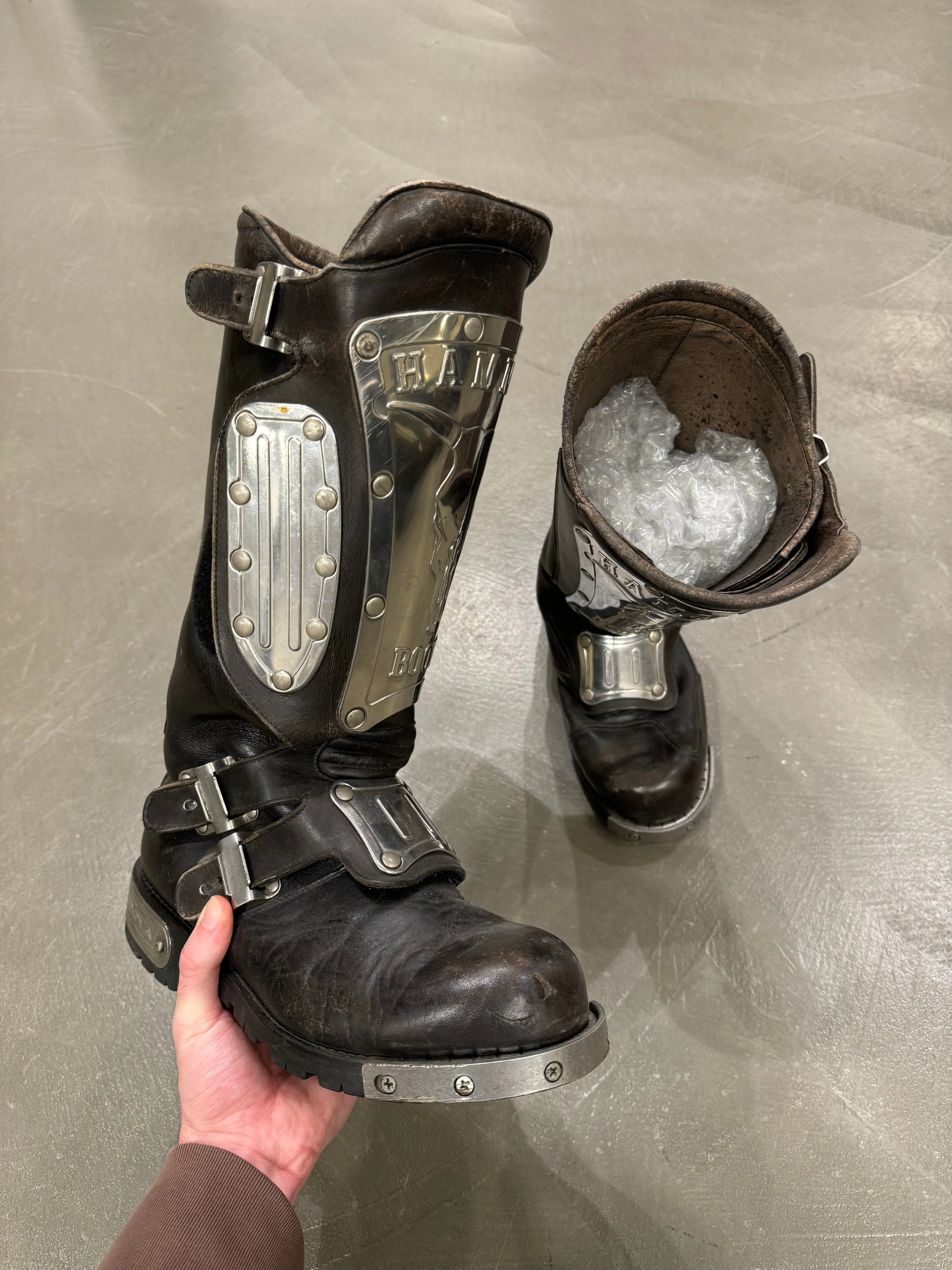 1990s Kadoya armored biker boots