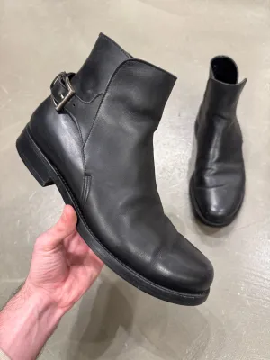 2000s Prada leather moto boots