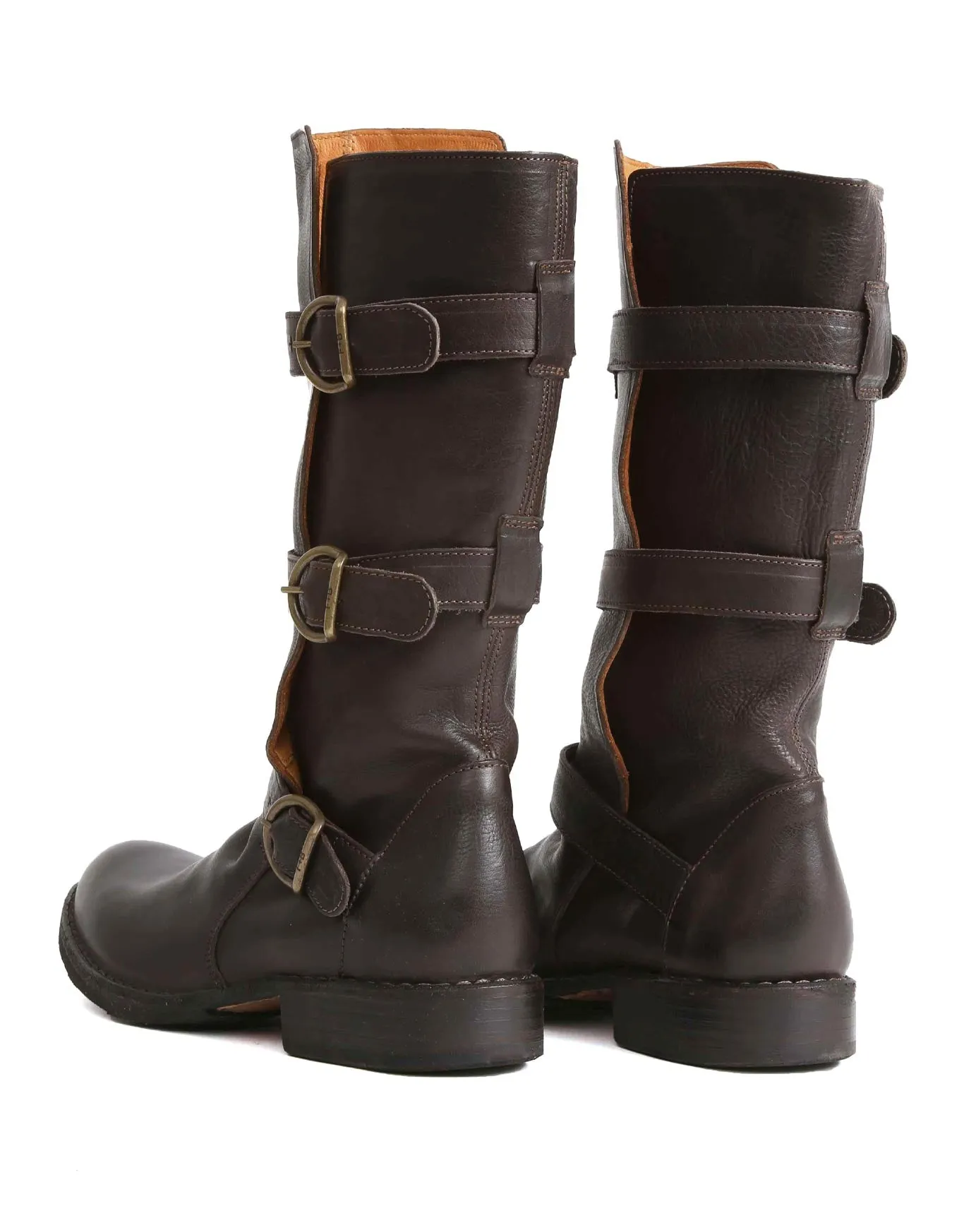 7040 Brown Leather Boots