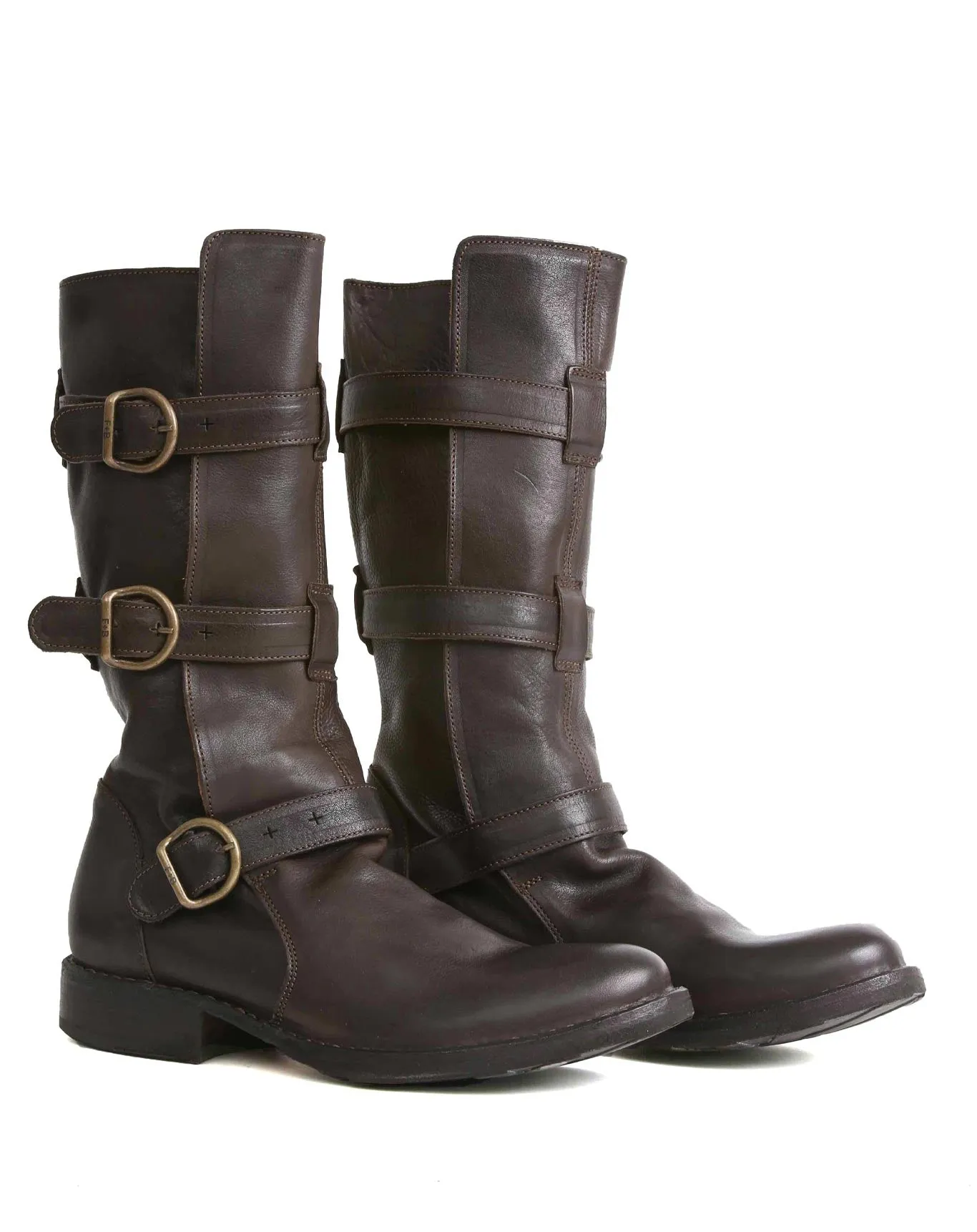 7040 Brown Leather Boots