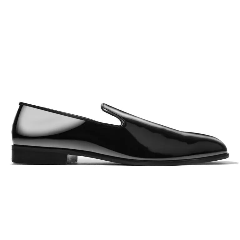 Alfie Black Patent Loafers For Men