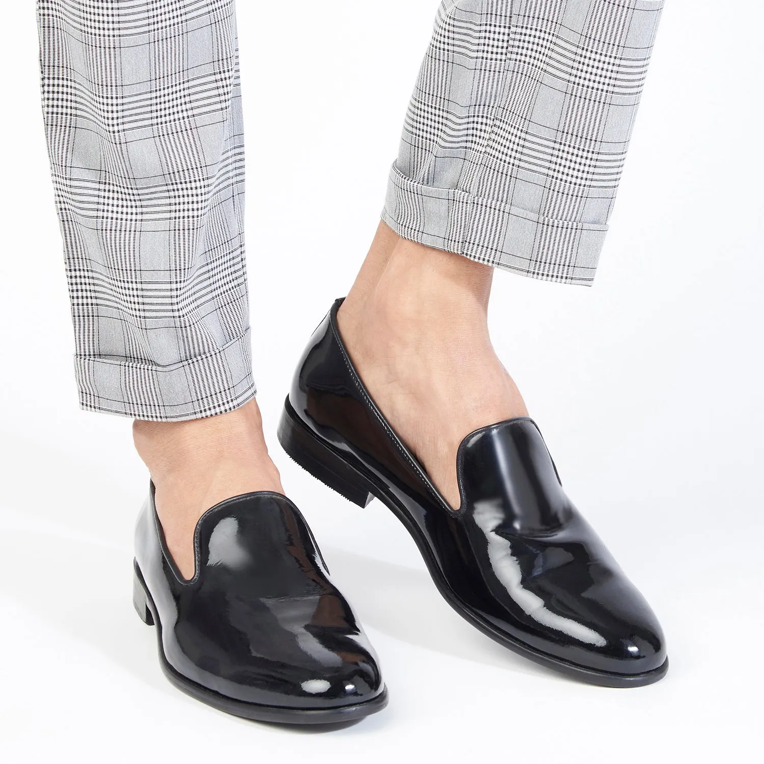 Alfie Black Patent Loafers For Men