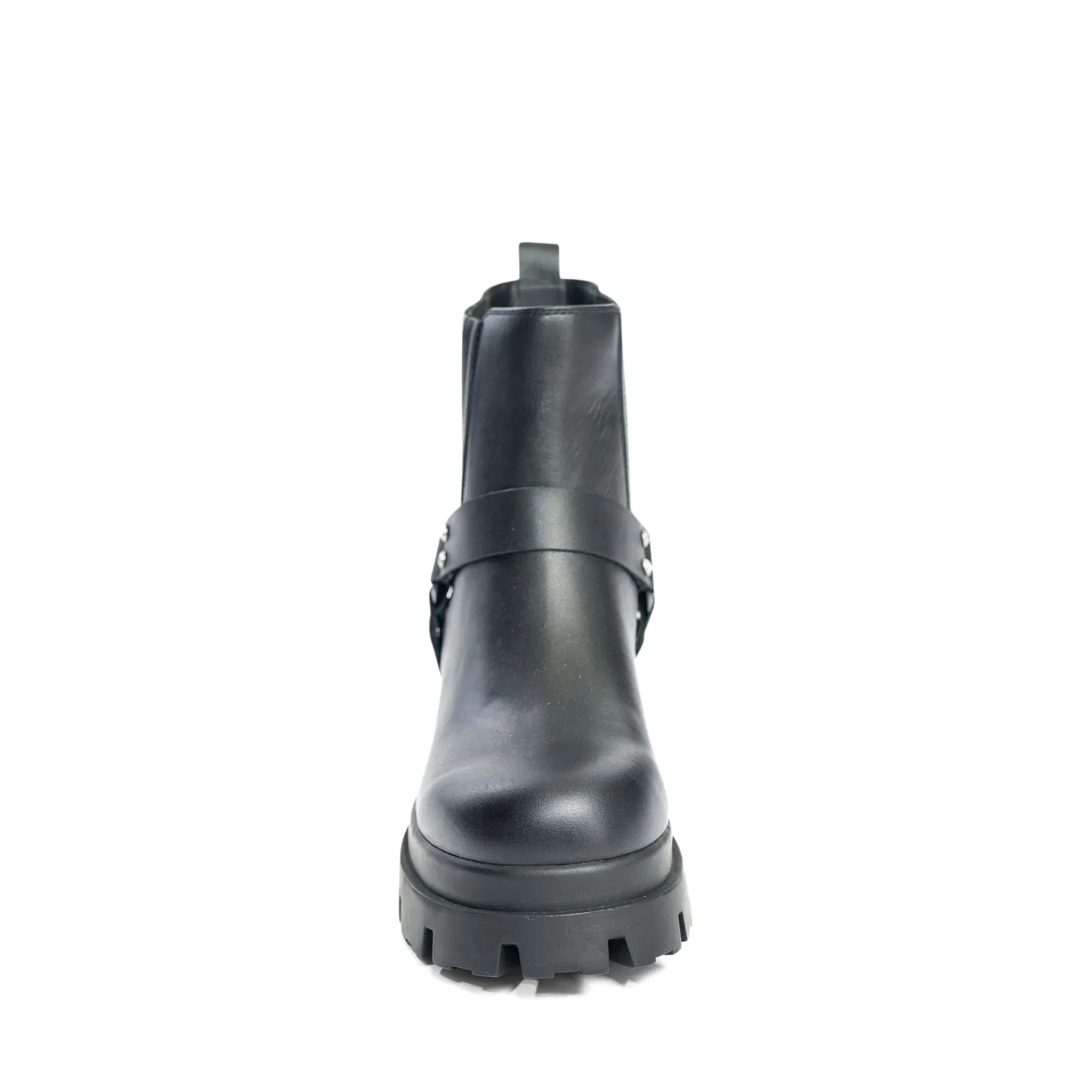 Amara Black Leather Bootie