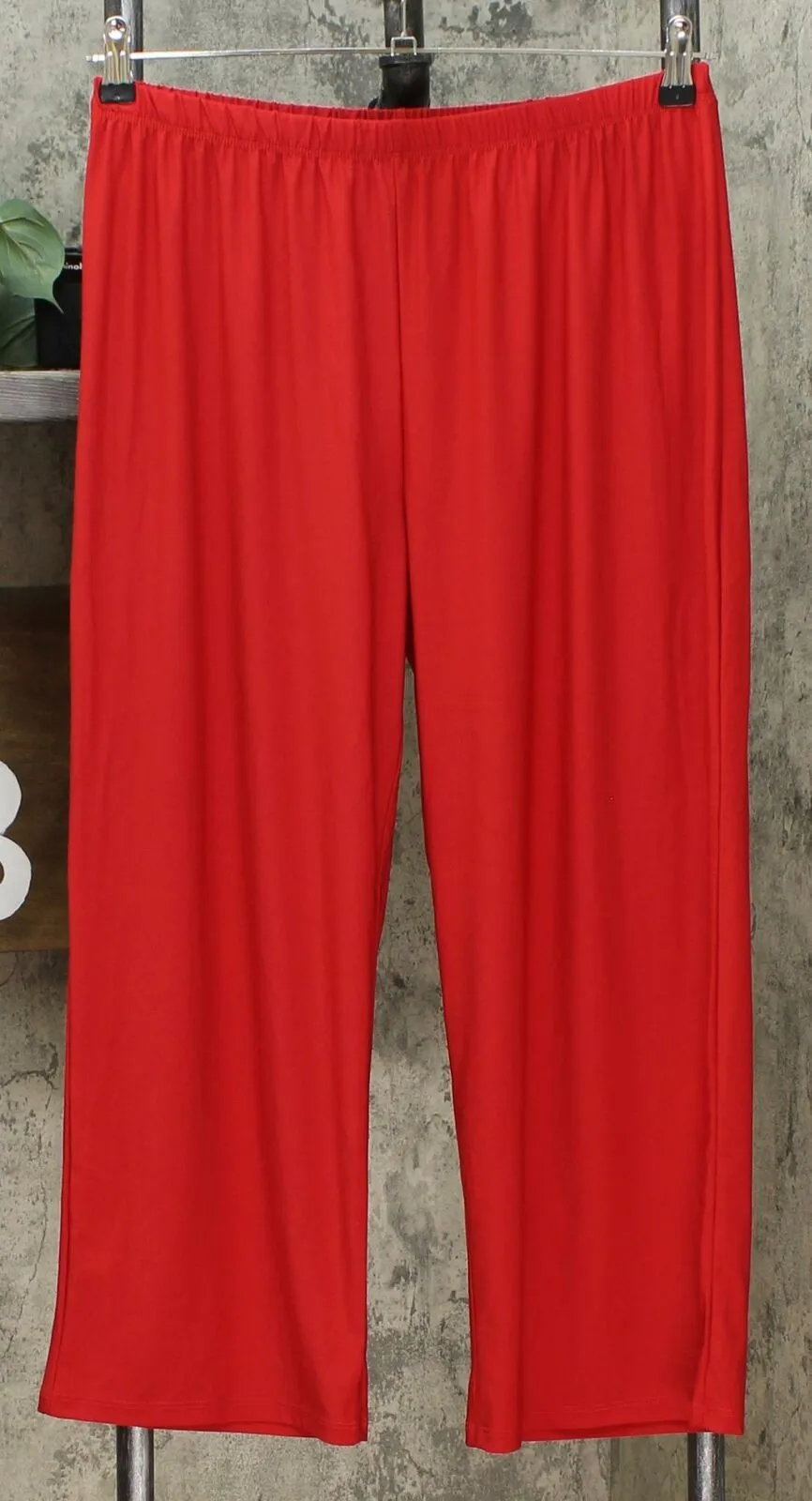 Antthony Women's 2 Pack Knit Cropped Pants Red / Pink Petite Large