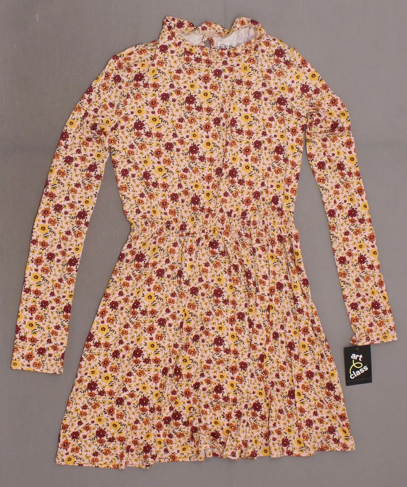 Art Class Girls' Long Sleeve Mock Neck Fit and Flare Dress