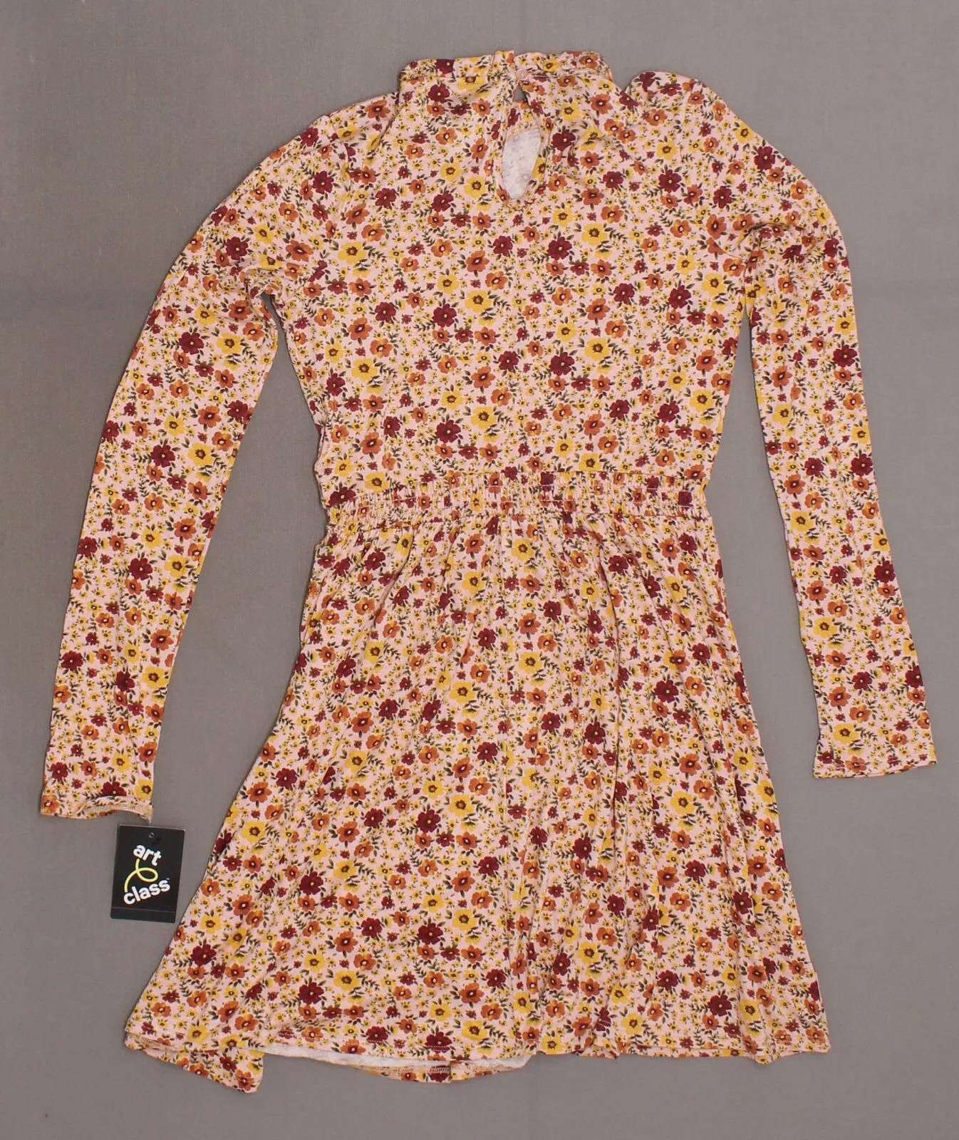 Art Class Girls' Long Sleeve Mock Neck Fit and Flare Dress