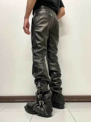 AW2003 Dolce & Gabbana leather bondage biker pants