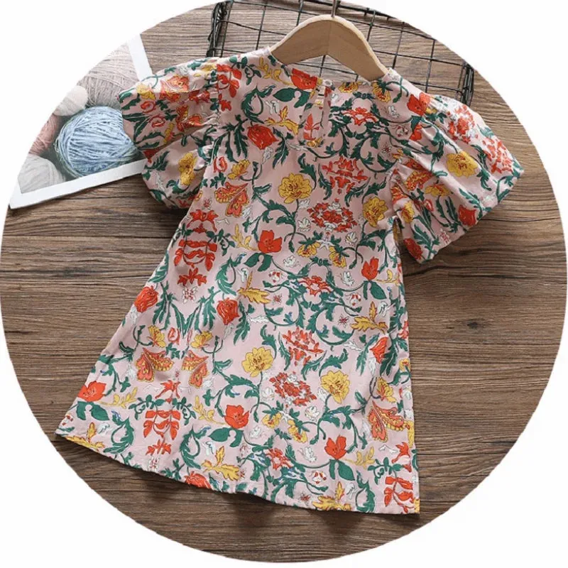 Baby Girl Princess Floral Cotton Dress