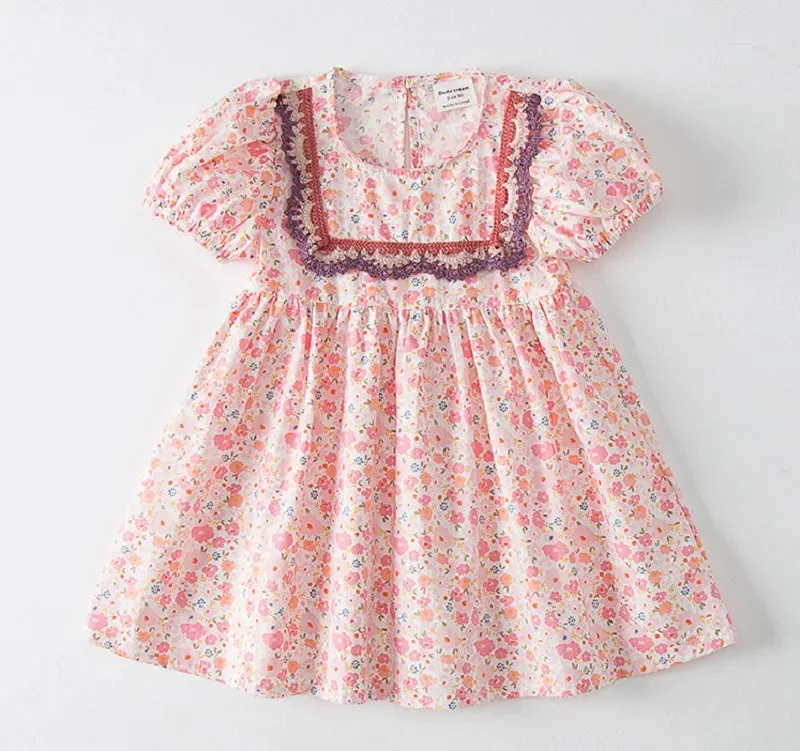 Baby Girl Princess Floral Cotton Dress