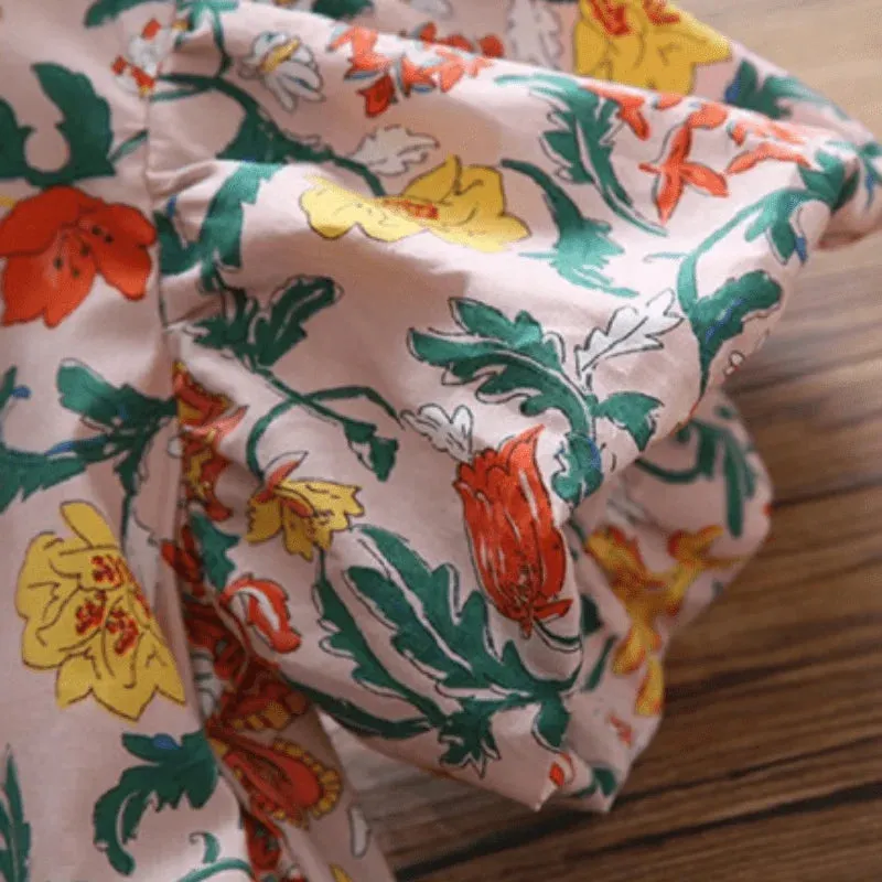 Baby Girl Princess Floral Cotton Dress