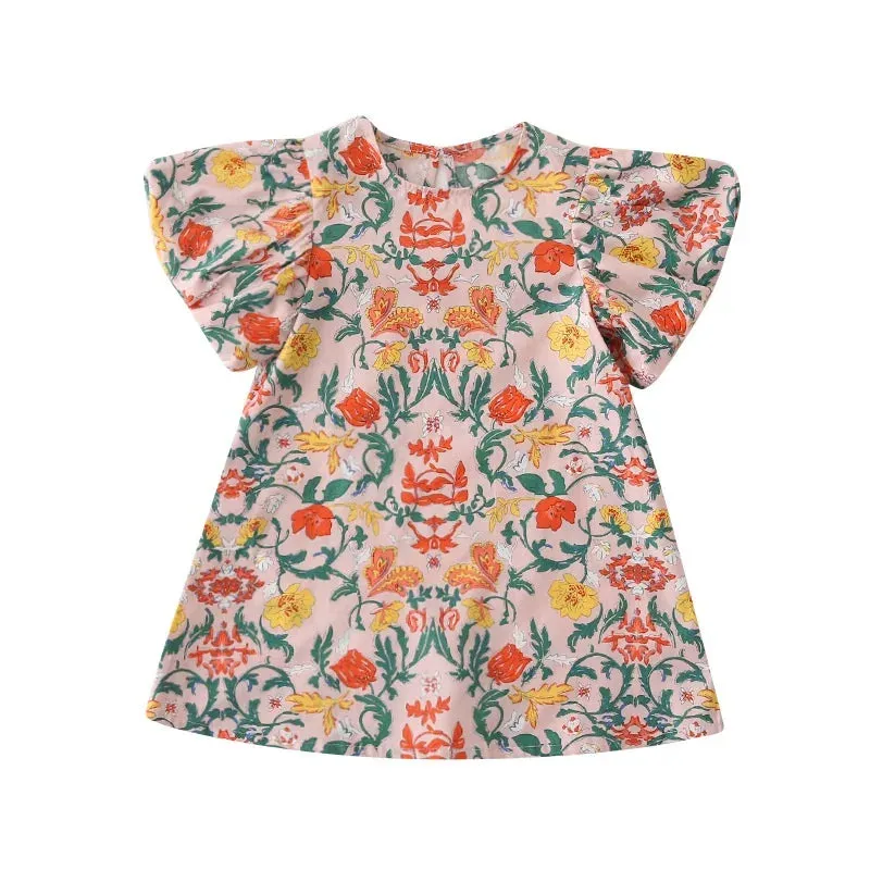 Baby Girl Princess Floral Cotton Dress