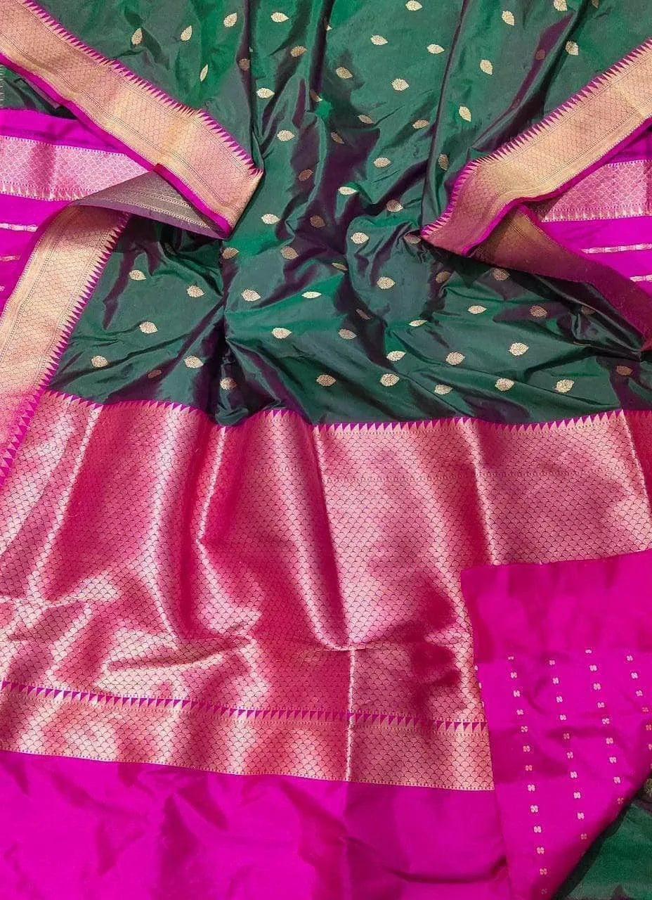 Banarasi Handloom Pure Khaddi Katan Silk Saree