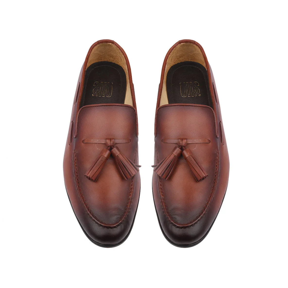 Bari Brown Dual Tone Loafers For Men