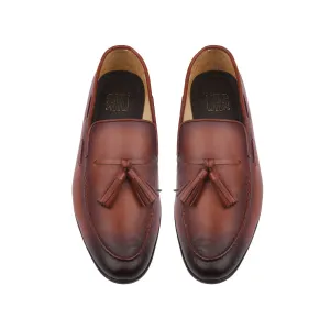 Bari Brown Dual Tone Loafers For Men