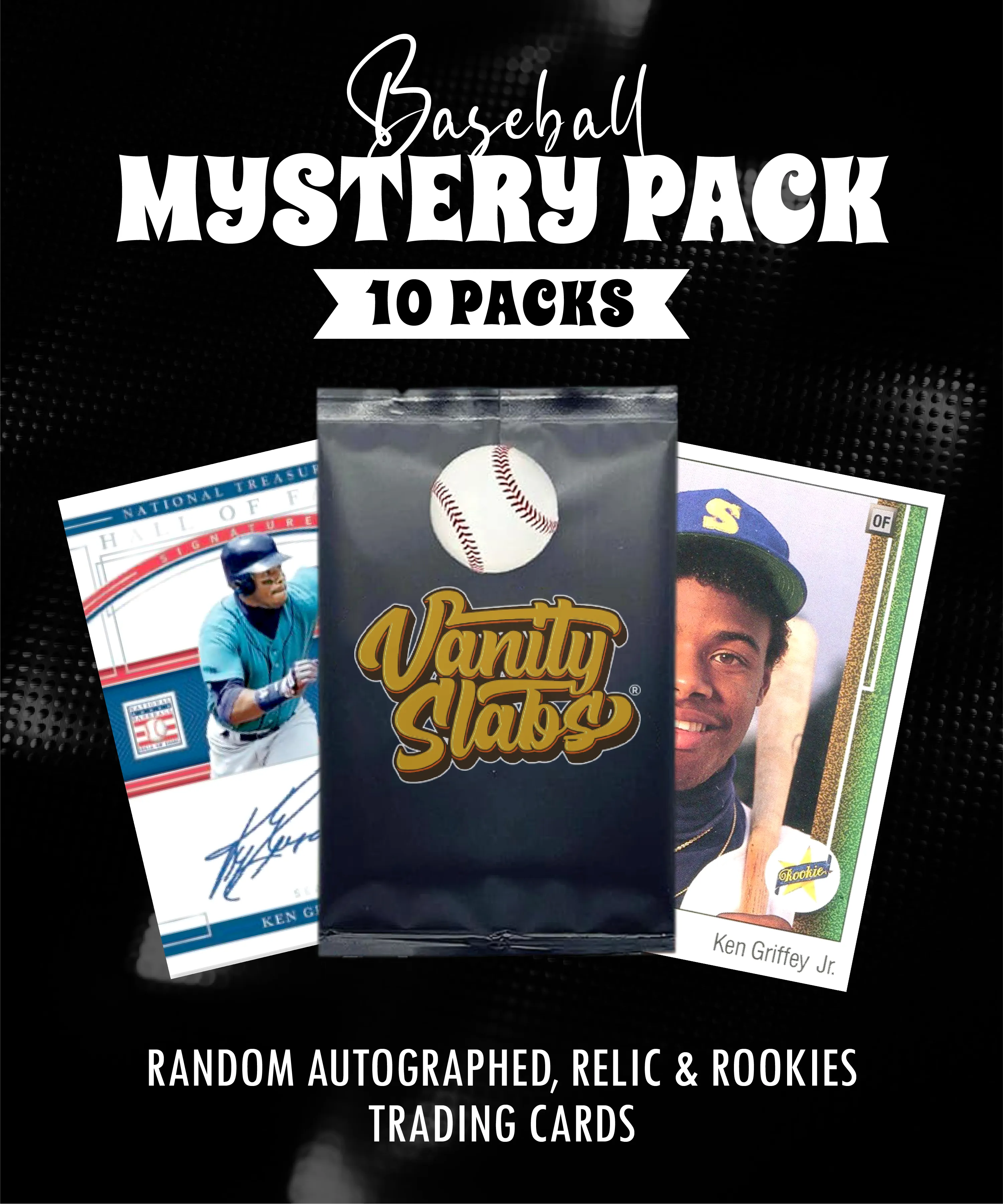 Baseball Mystery 10 Packs (Random Autographed, Relic & Rookies Trading Cards)