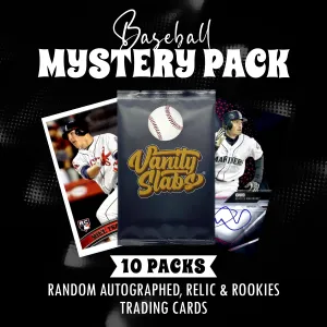 Baseball Mystery 10 Packs (Random Autographed, Relic & Rookies Trading Cards)