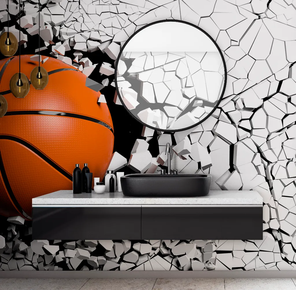 Basket Wrecking Ball Wallpaper Mural