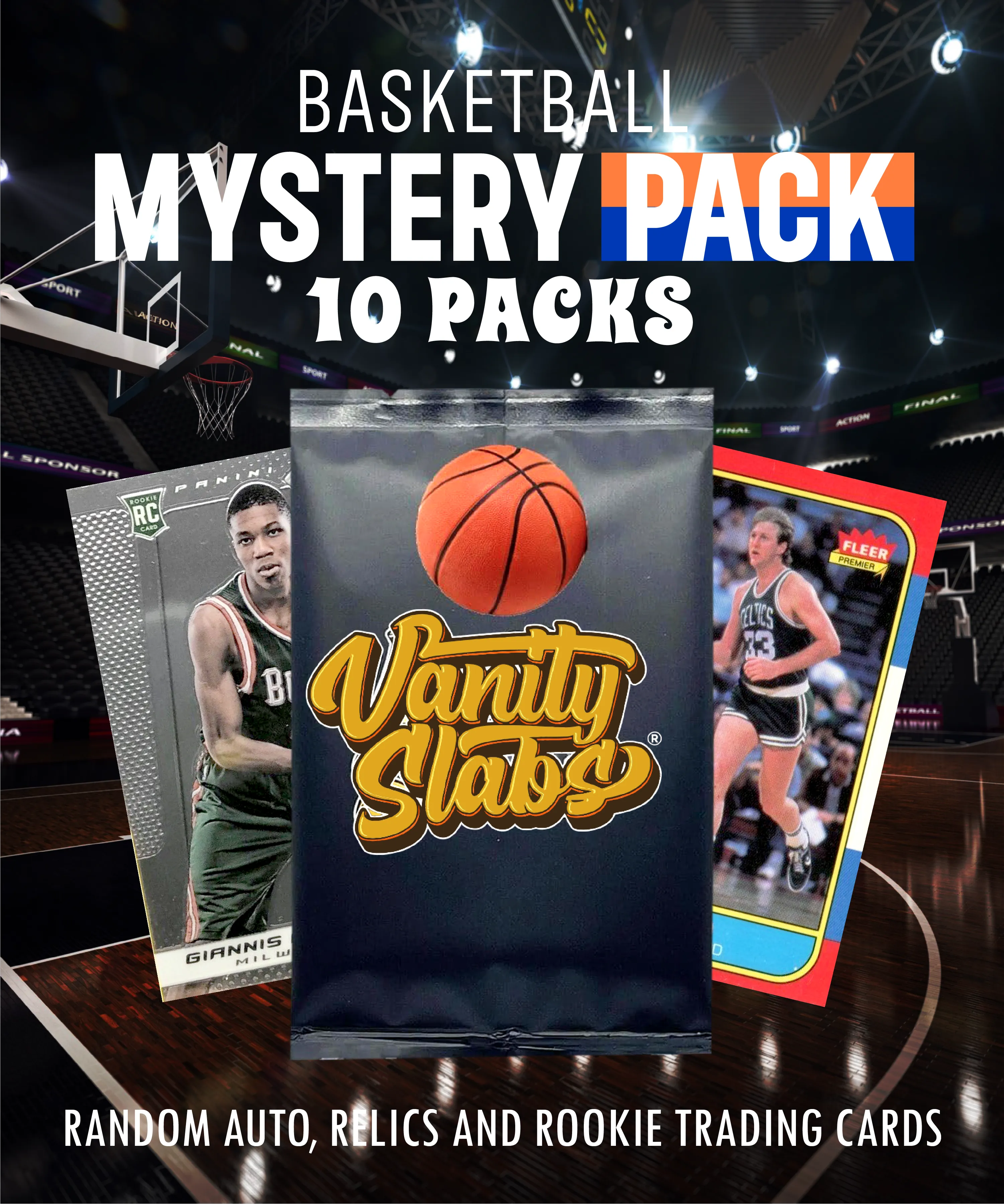 Basketball Foil Mystery 10 Packs (Random Auto, Relics and Rookie Trading Cards))