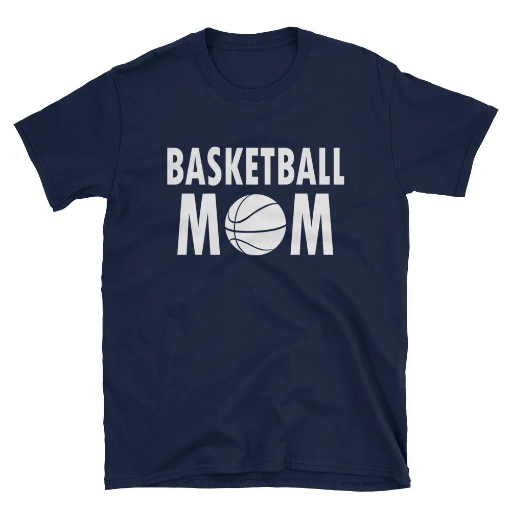Basketball Mom T Shirt Navy Unisex Sports Mother T Shirt Navy Basketball Mum T Shirt