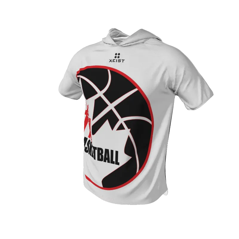 Basketball Stripe Short Sleeve Hooded Shooting Shirt. (x 36)