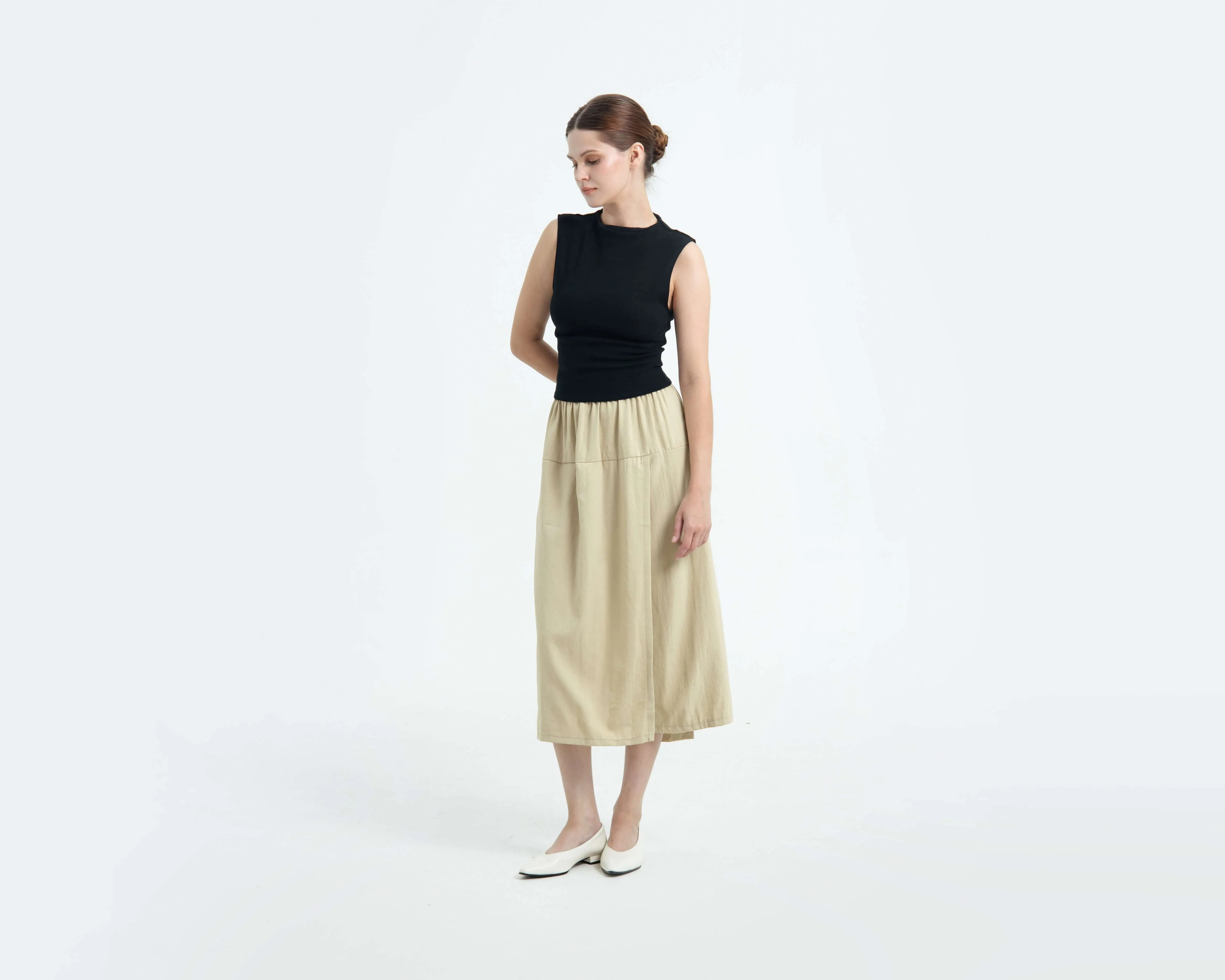 Beige Wrap Cullotes