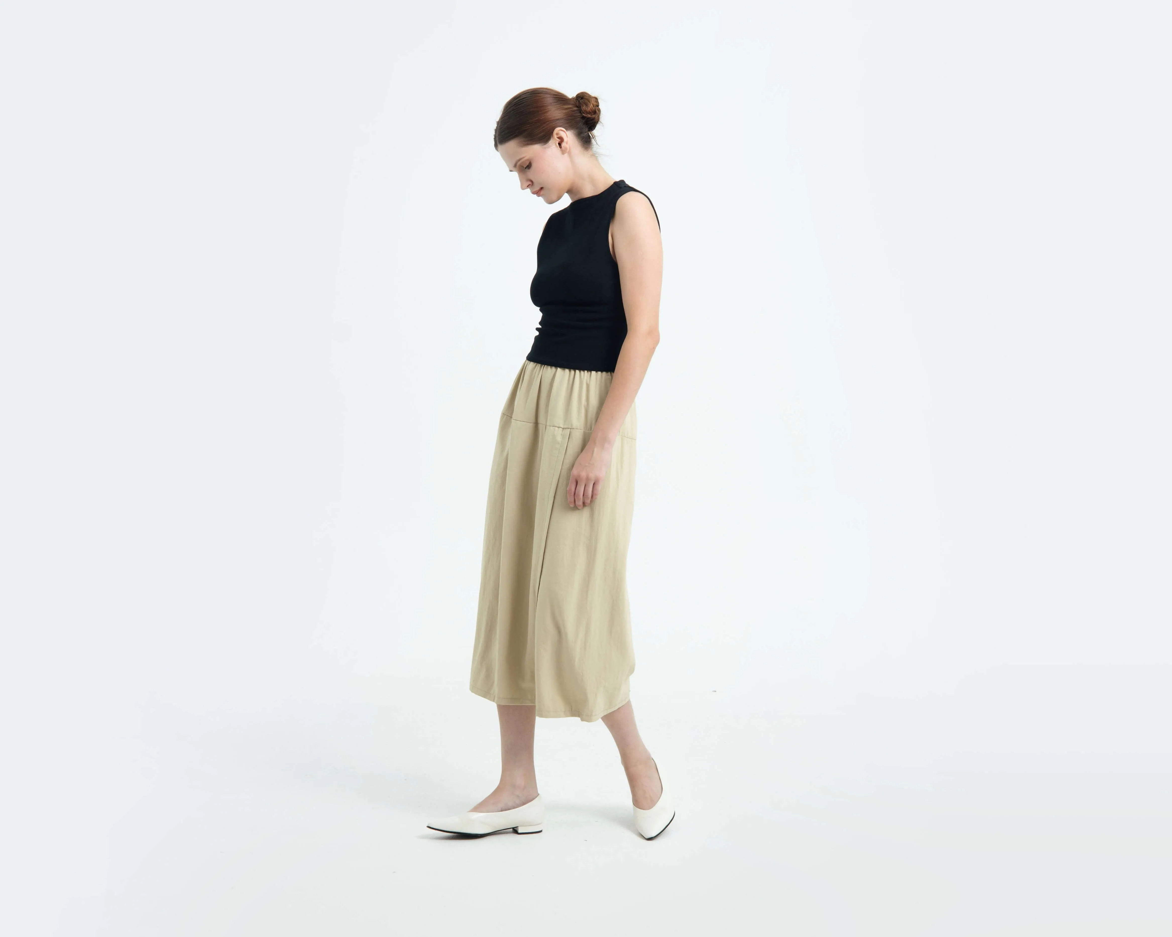Beige Wrap Cullotes