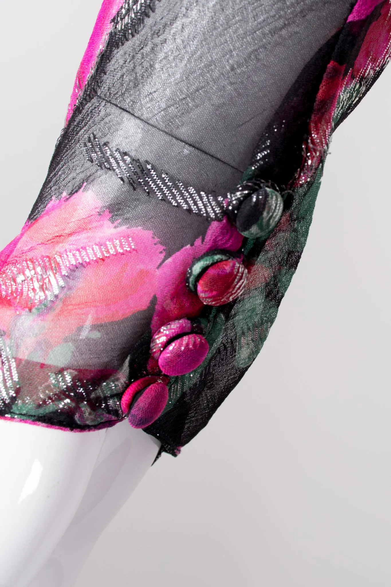 Bias Cut Floral Chiffon Dress