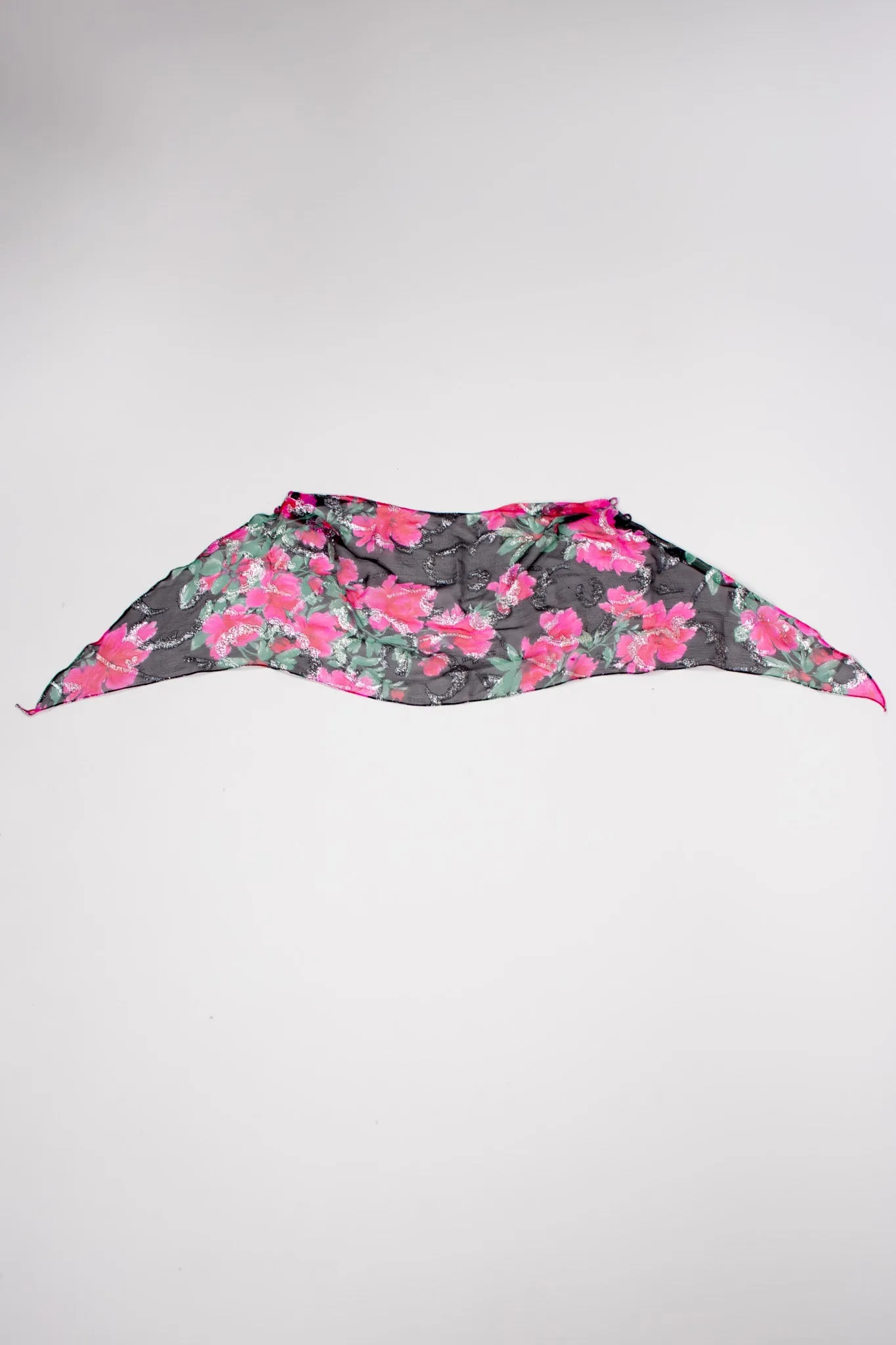 Bias Cut Floral Chiffon Dress