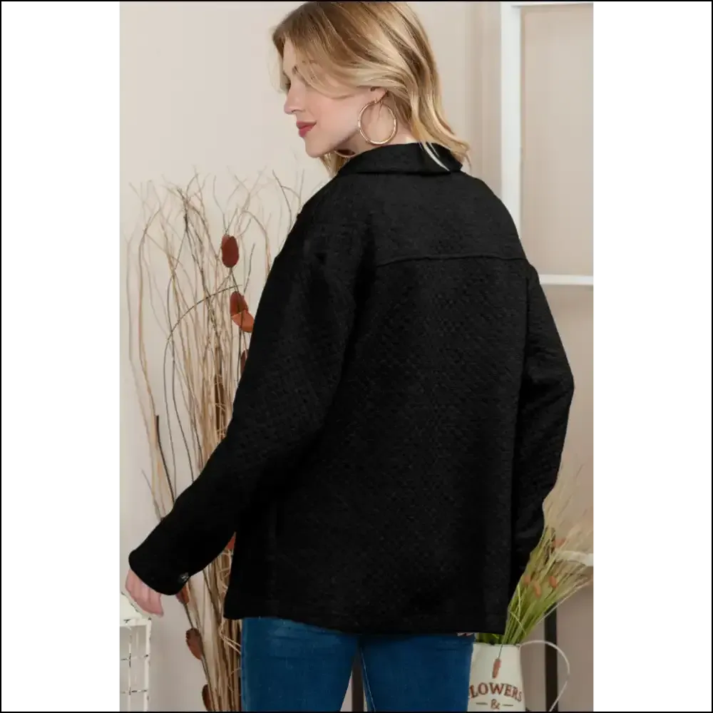 Black Lattice Shacket: Retro Flap Pocket  Sexy! 🖤 Needful Things