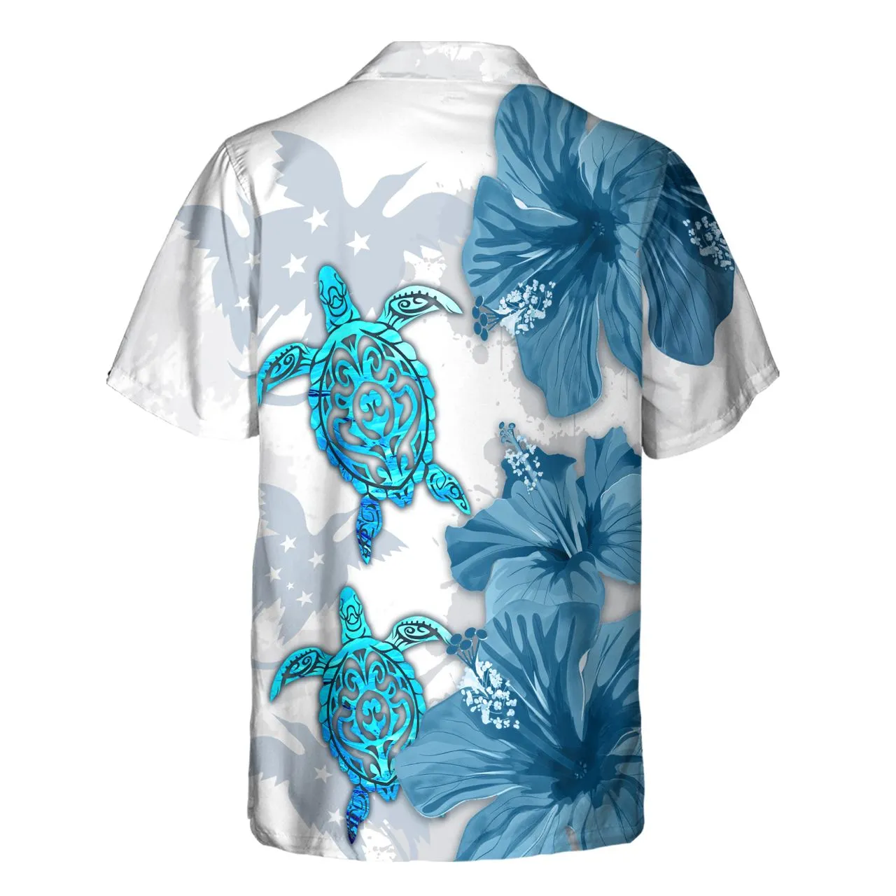 Blue Bird Turtle - 3D Hawaiian Men's