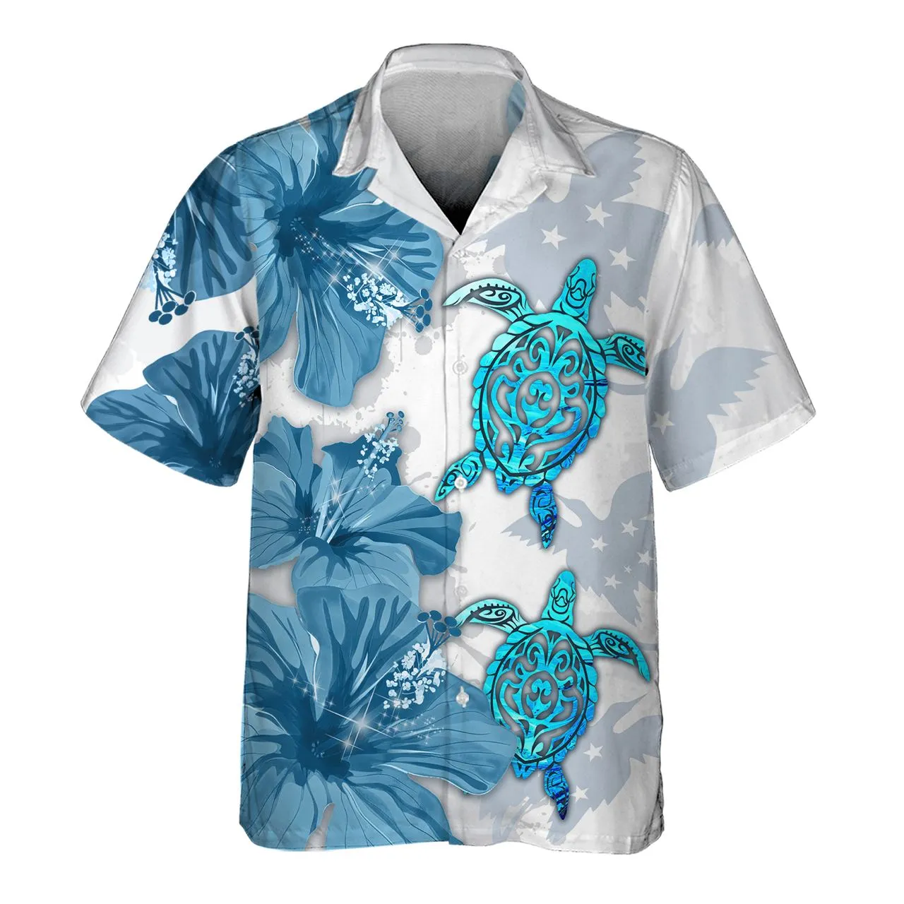 Blue Bird Turtle - 3D Hawaiian Men's