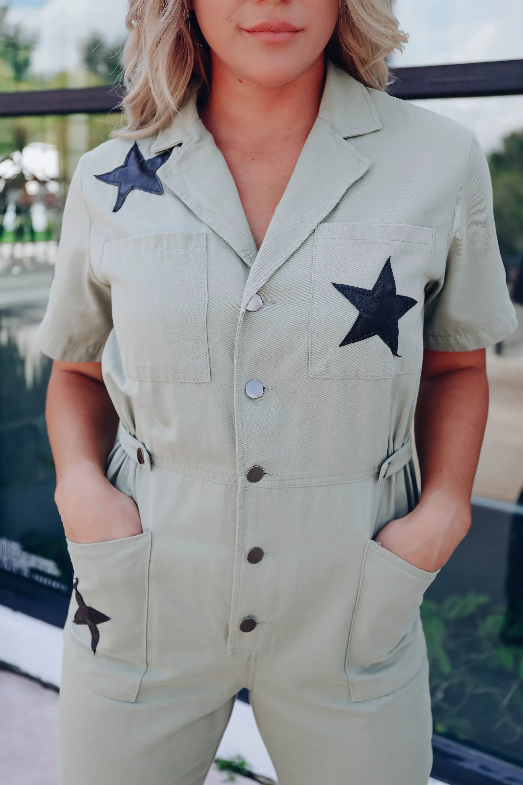 Cosmic Class Utility Jumpsuit - Olive