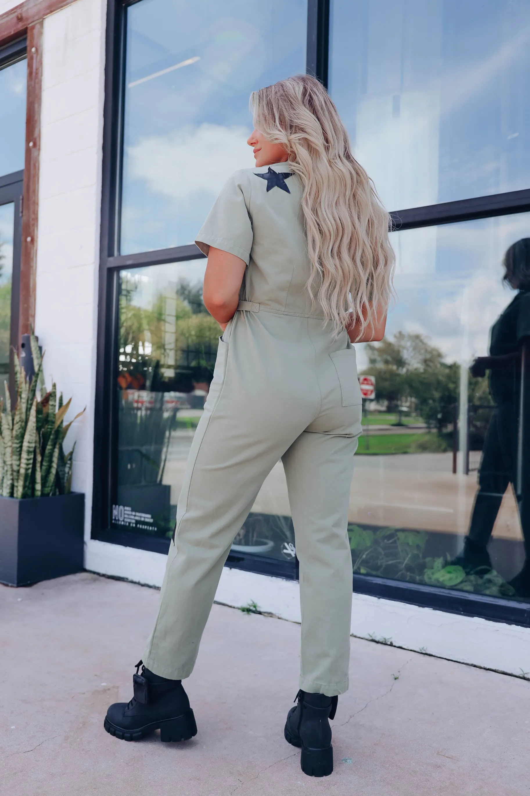 Cosmic Class Utility Jumpsuit - Olive