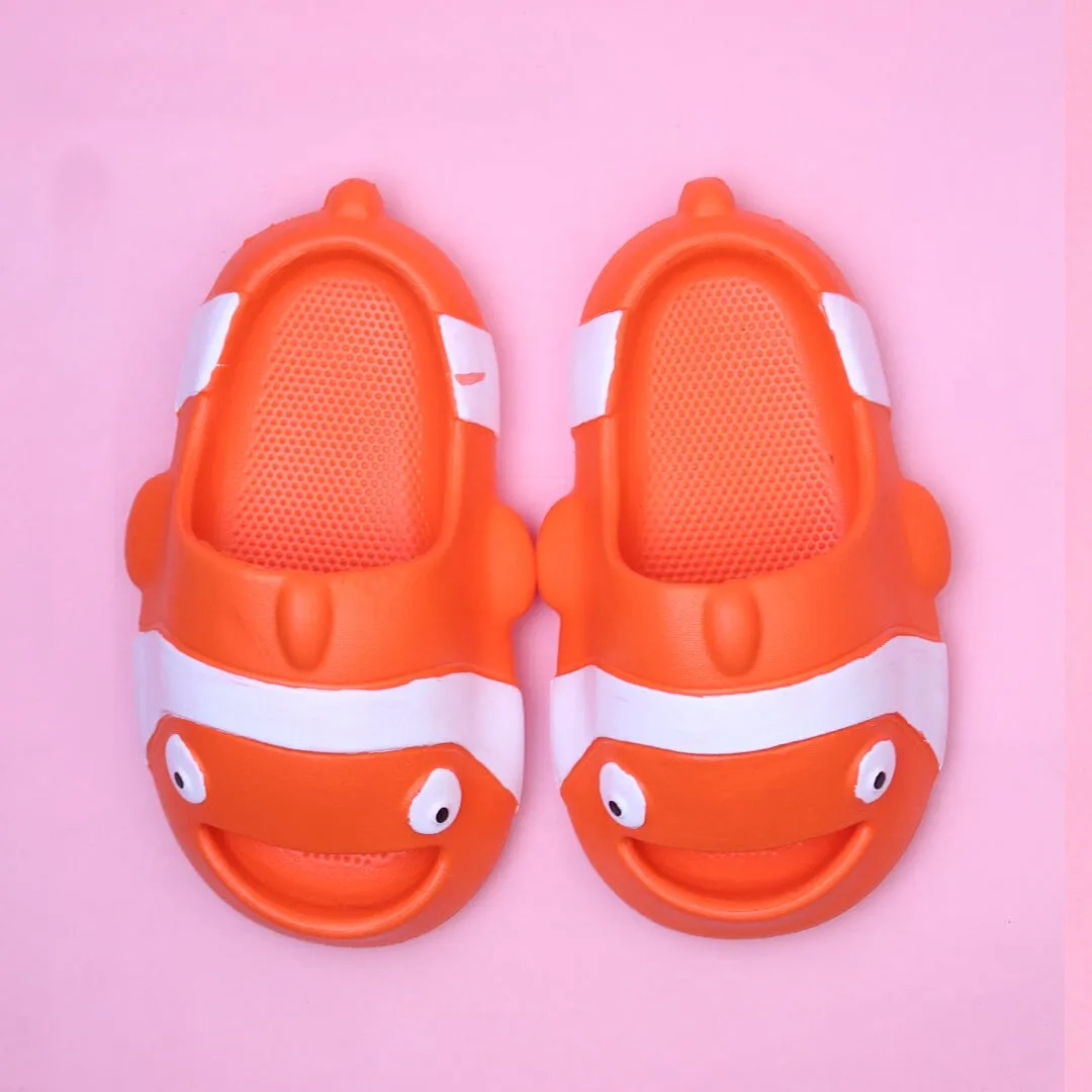 Cute Orange Dolphin Kids Slides