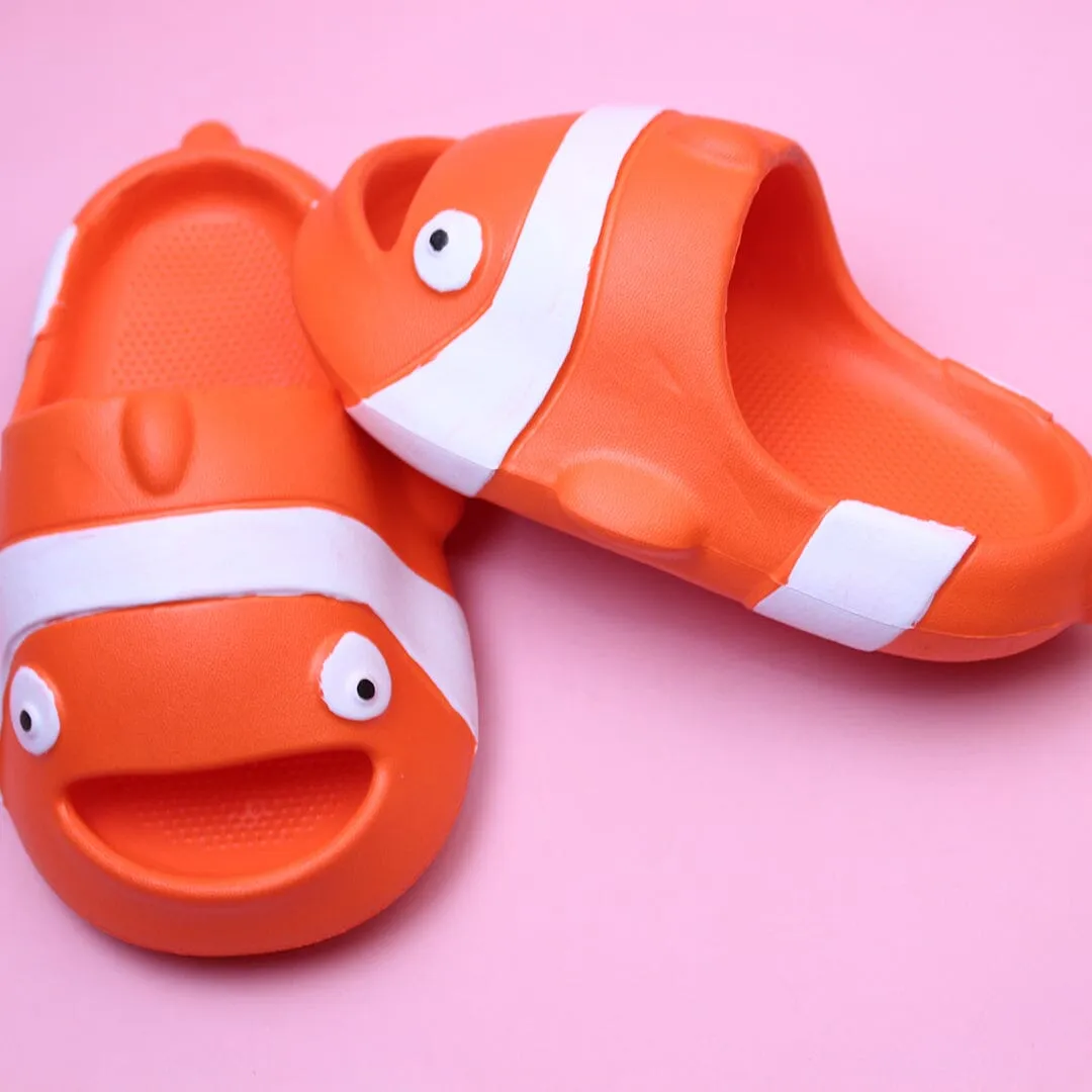 Cute Orange Dolphin Kids Slides