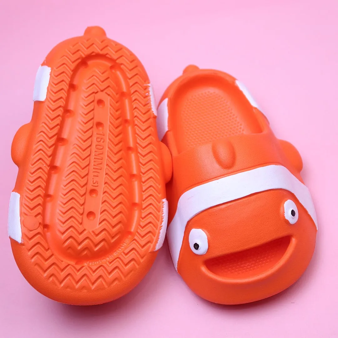 Cute Orange Dolphin Kids Slides
