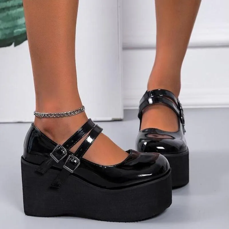 Cute Pumps Platform Wedges Sweet Gothic Shoes