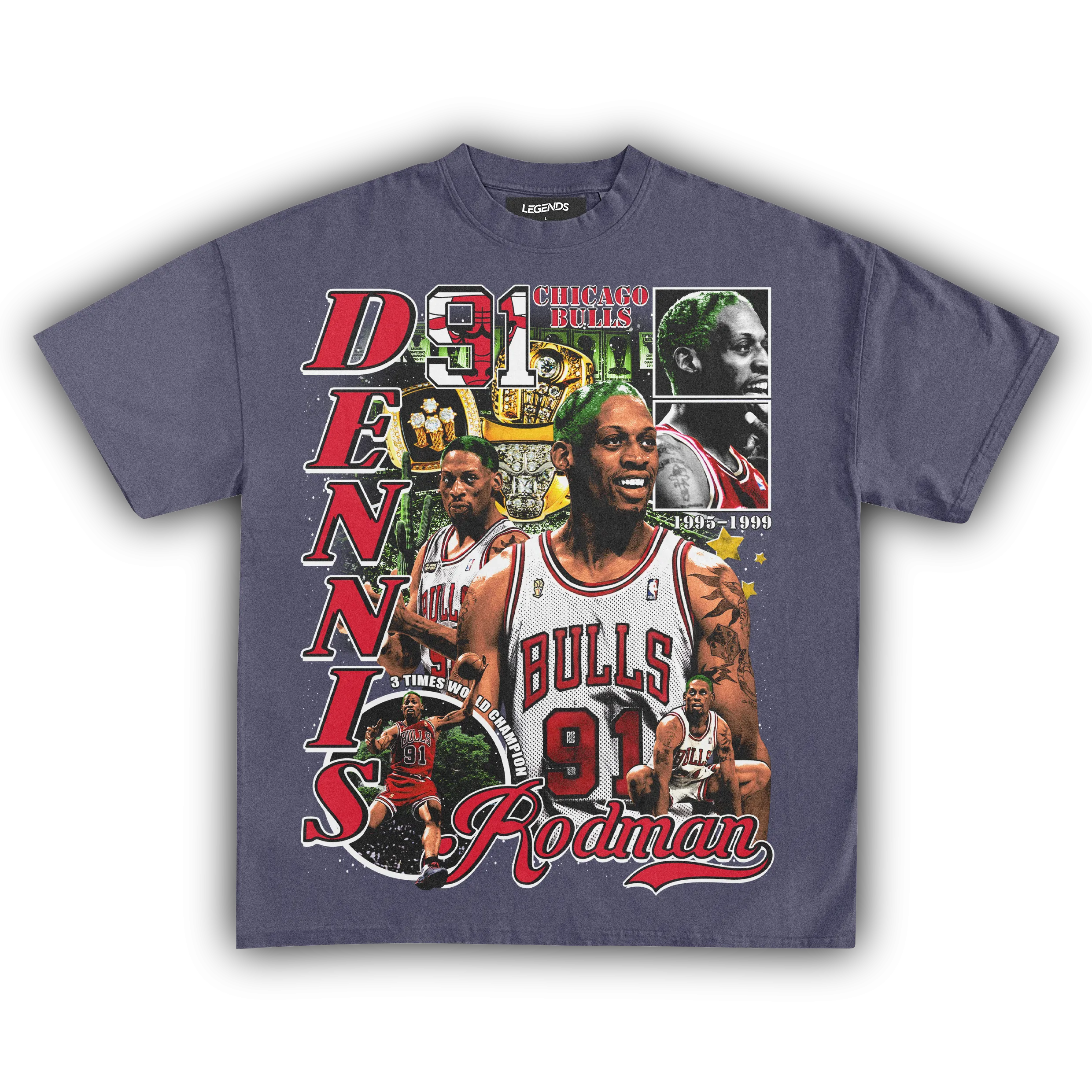 DENNIS RODMAN 3X CHAMPION TEE