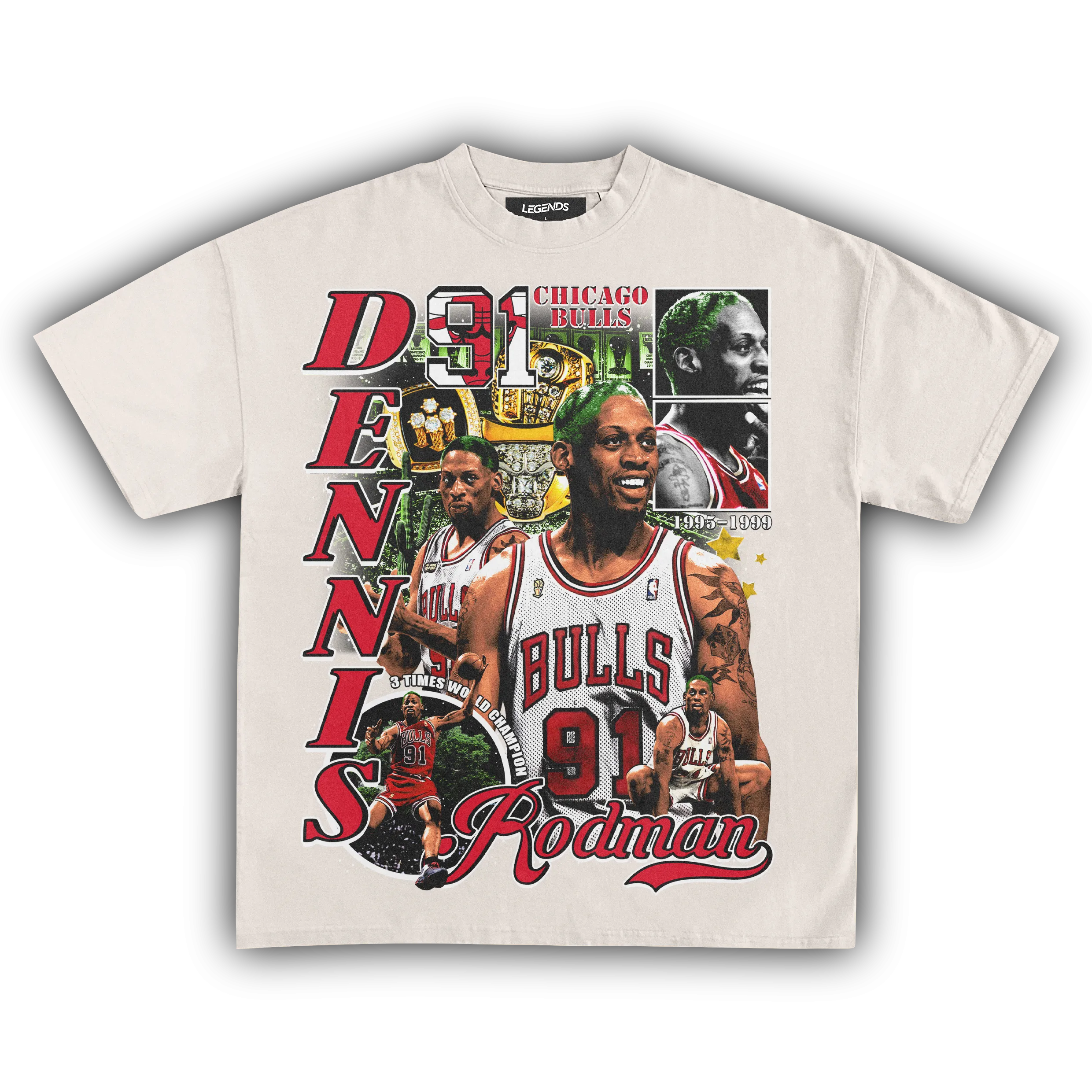 DENNIS RODMAN 3X CHAMPION TEE