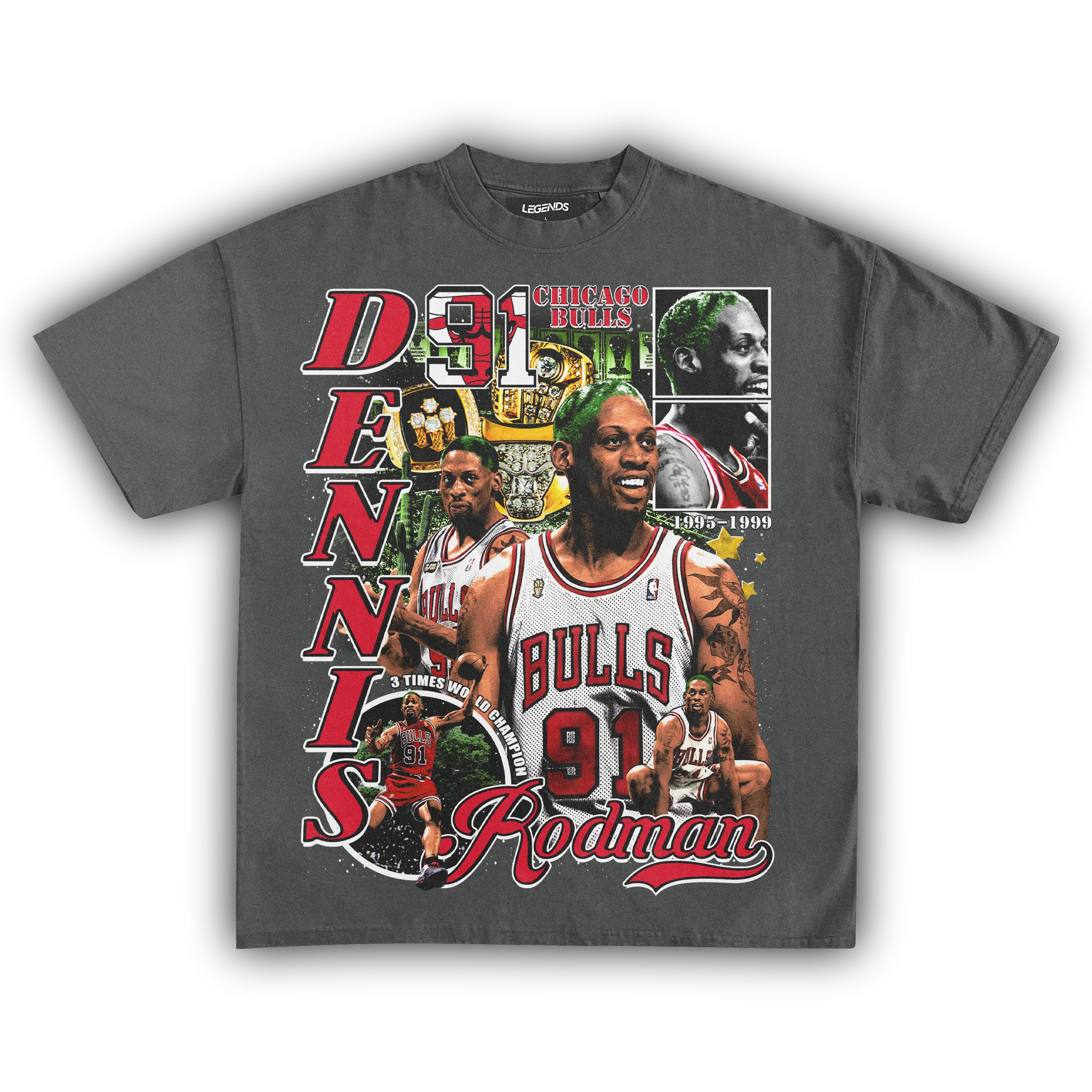 DENNIS RODMAN 3X CHAMPION TEE