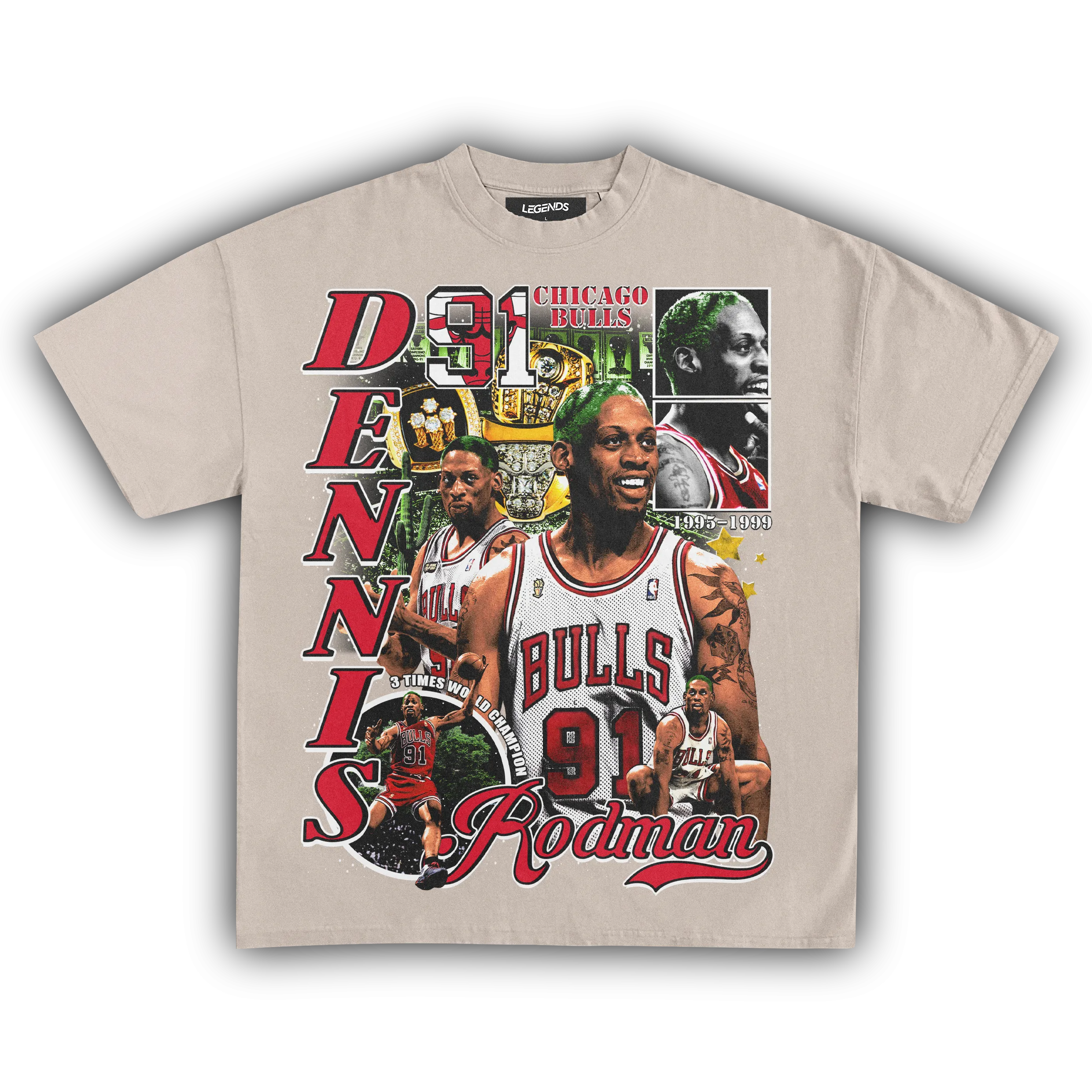 DENNIS RODMAN 3X CHAMPION TEE