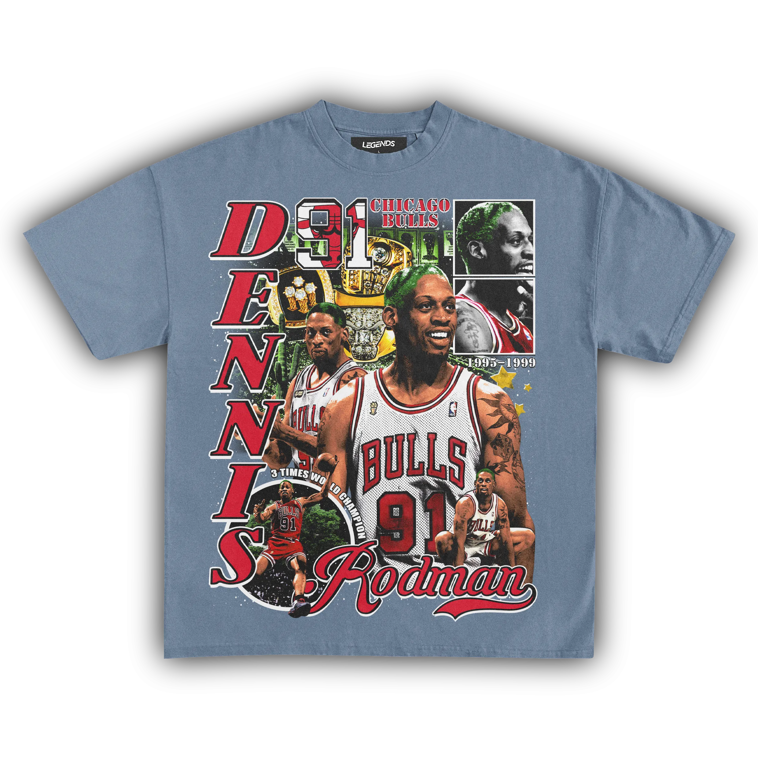 DENNIS RODMAN 3X CHAMPION TEE