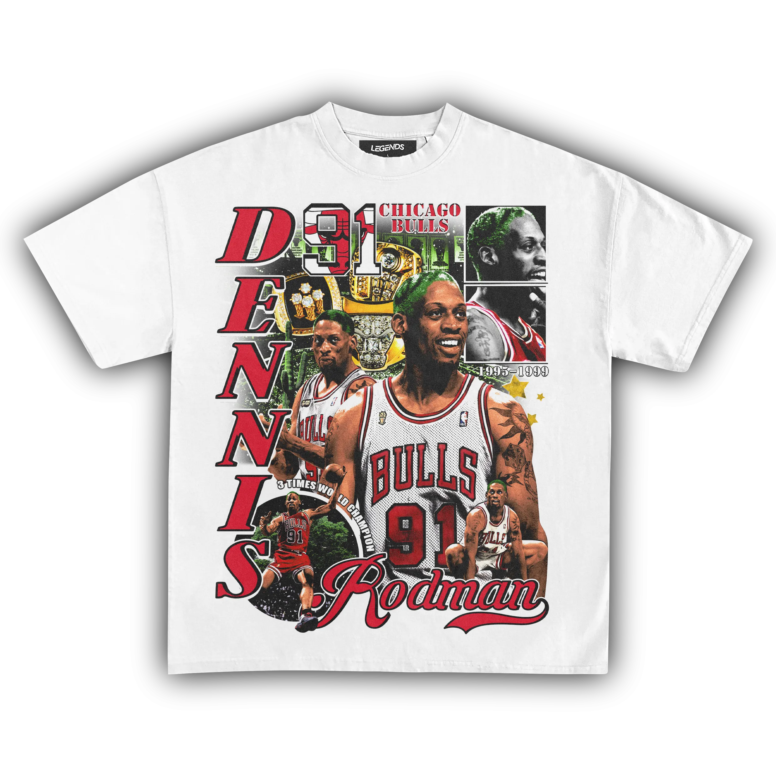 DENNIS RODMAN 3X CHAMPION TEE