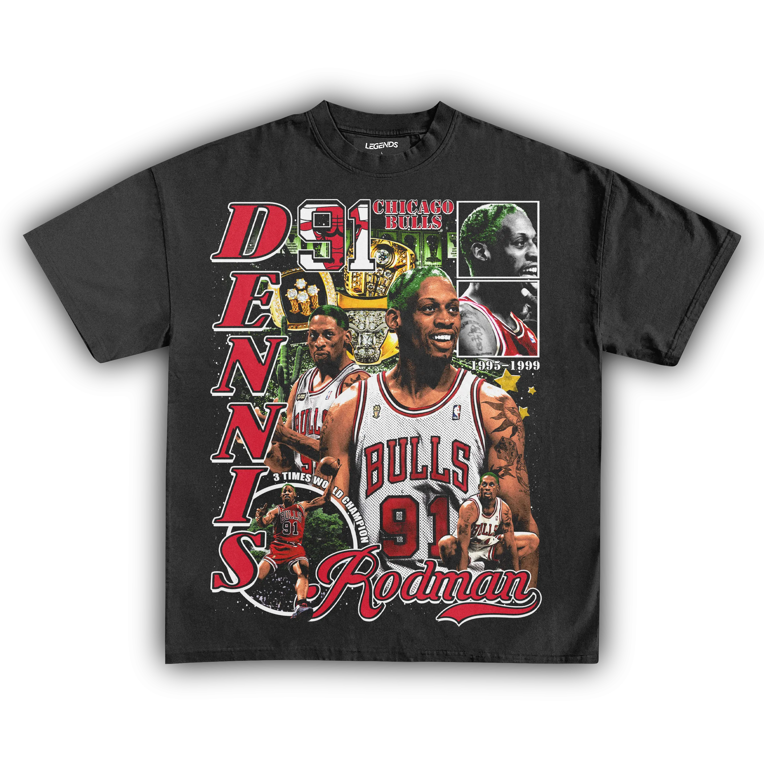 DENNIS RODMAN 3X CHAMPION TEE