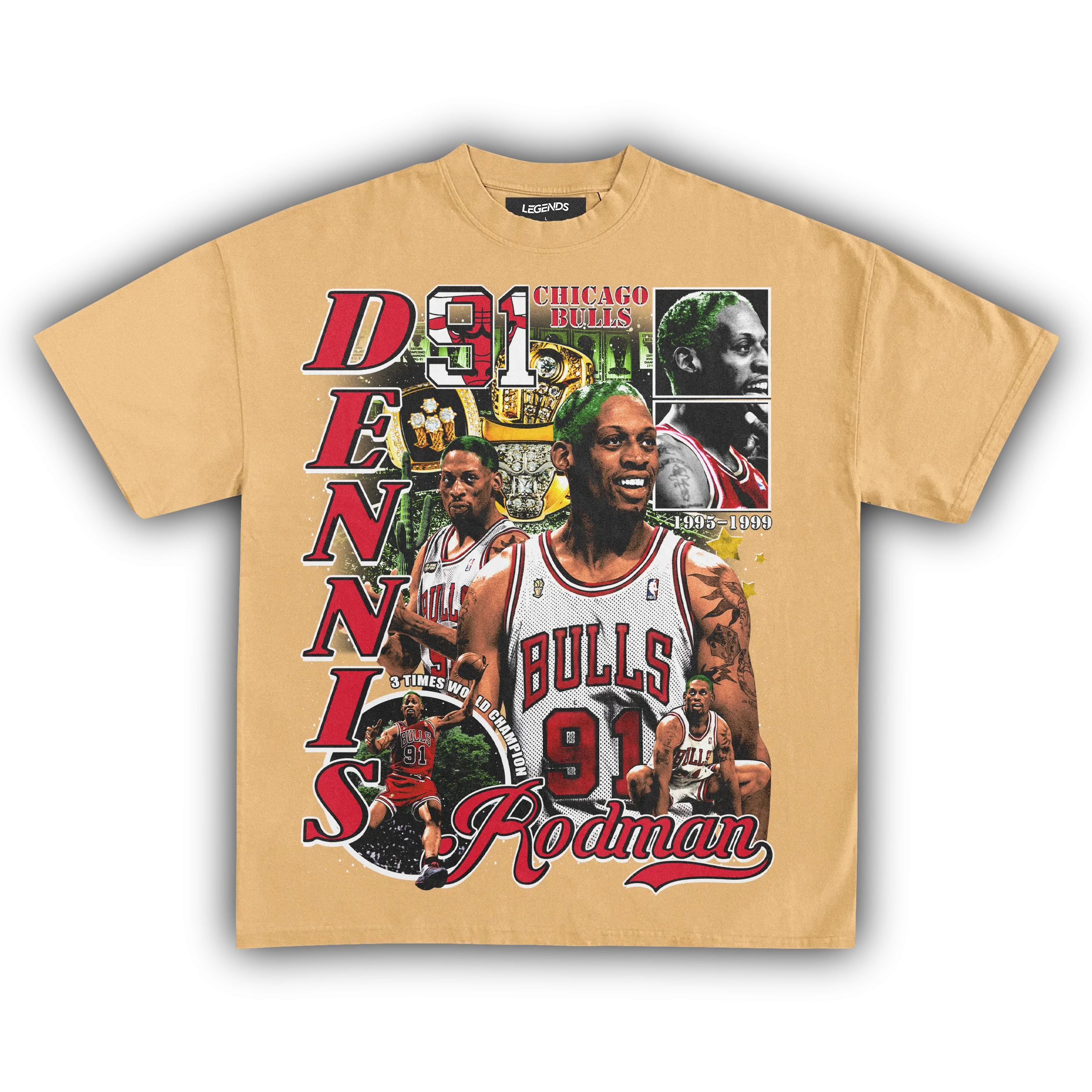DENNIS RODMAN 3X CHAMPION TEE