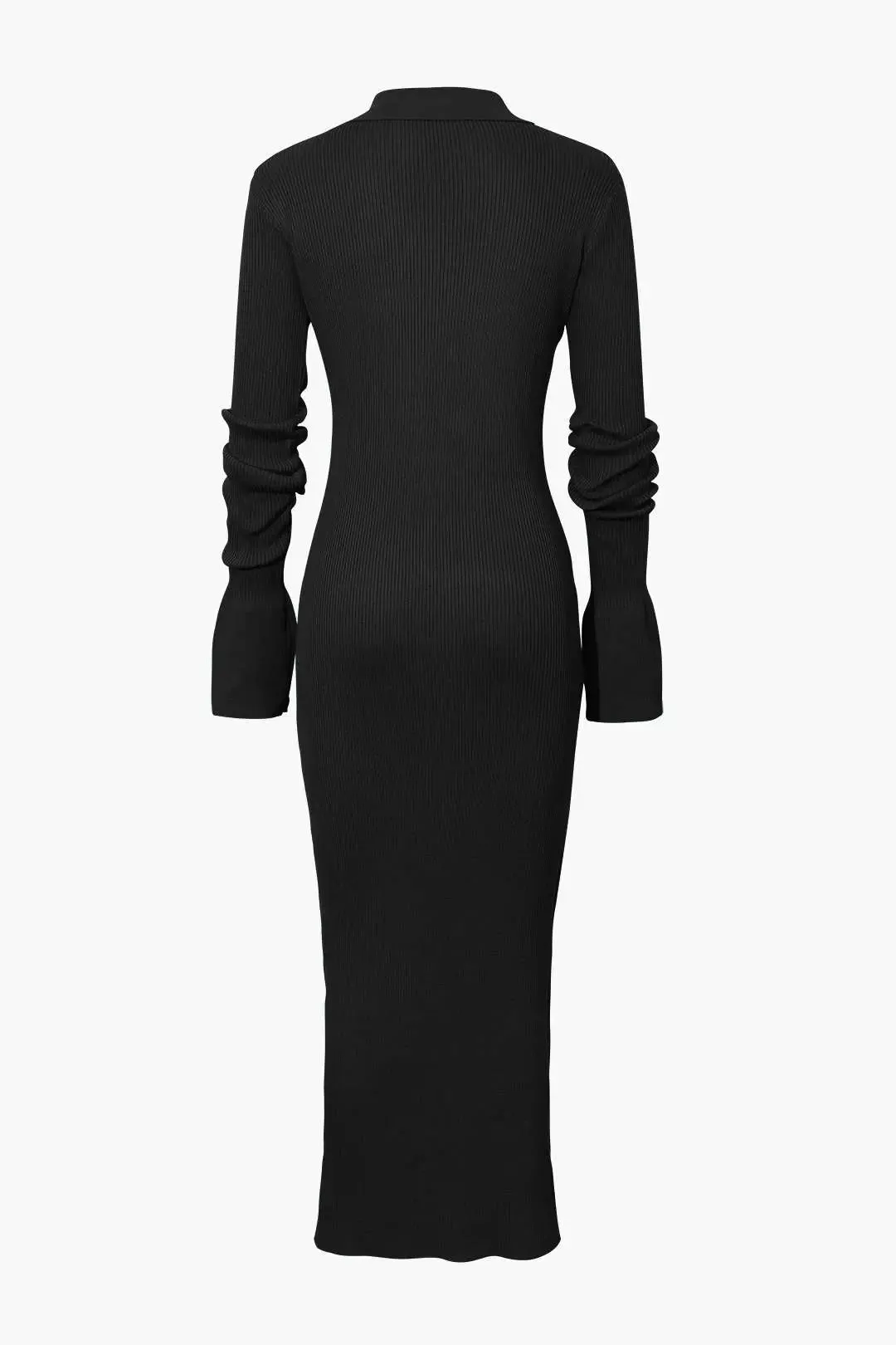 Drew - Casual Ribbed Button-Down Woman's Maxi Dress